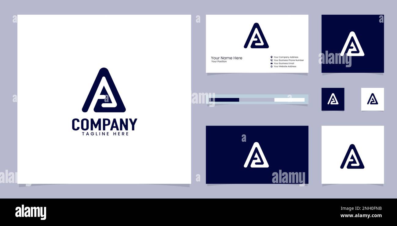 Un modèle de conception de logo de compagnie de lettre Illustration de Vecteur