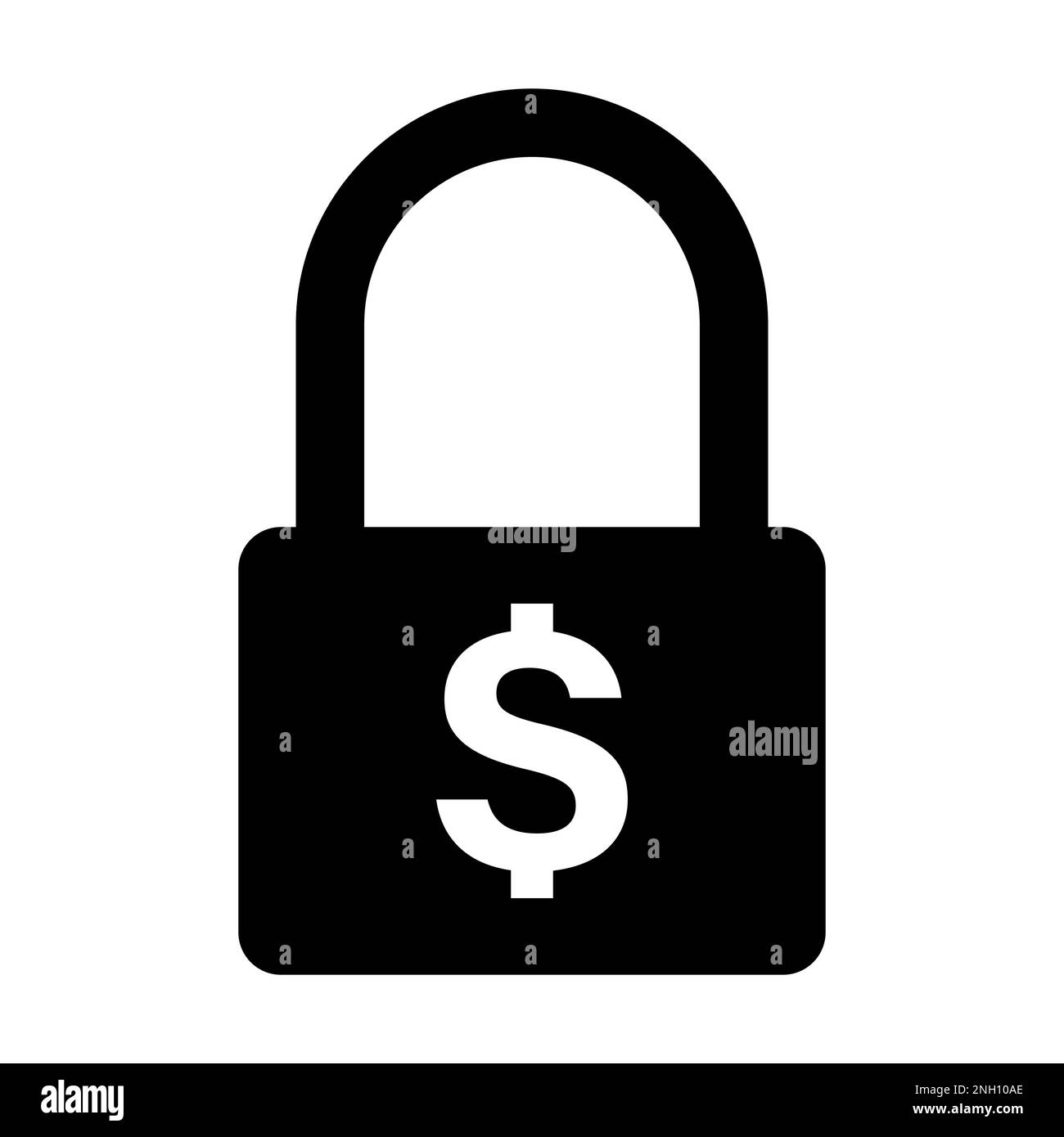 verrouiller le vecteur d'icône de l'argent sécurisé pour la conception graphique, le logo, le site web, les médias sociaux, l'application mobile, Illustration de l'interface utilisateur. Illustration de Vecteur