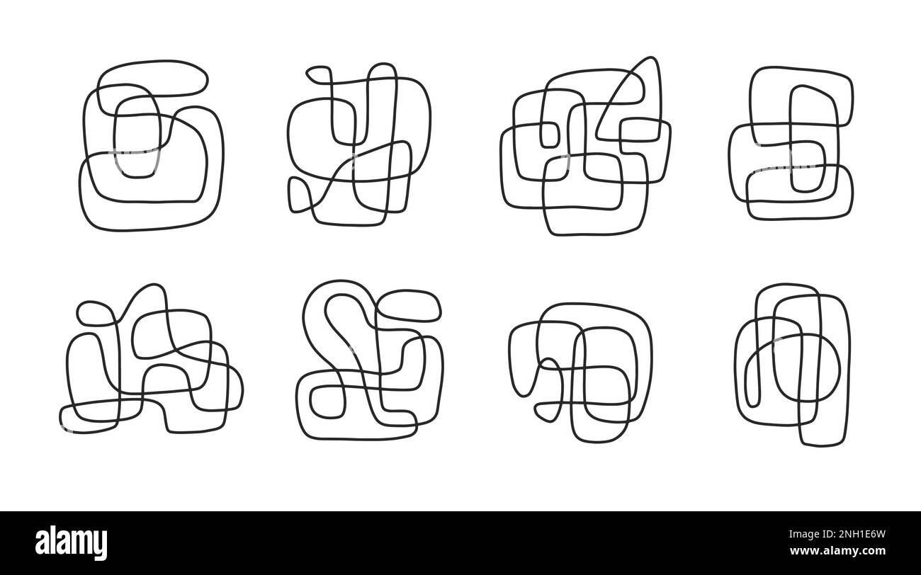 Imprimé artistique moderne abstrait minimaliste du milieu du siècle Illustration de Vecteur