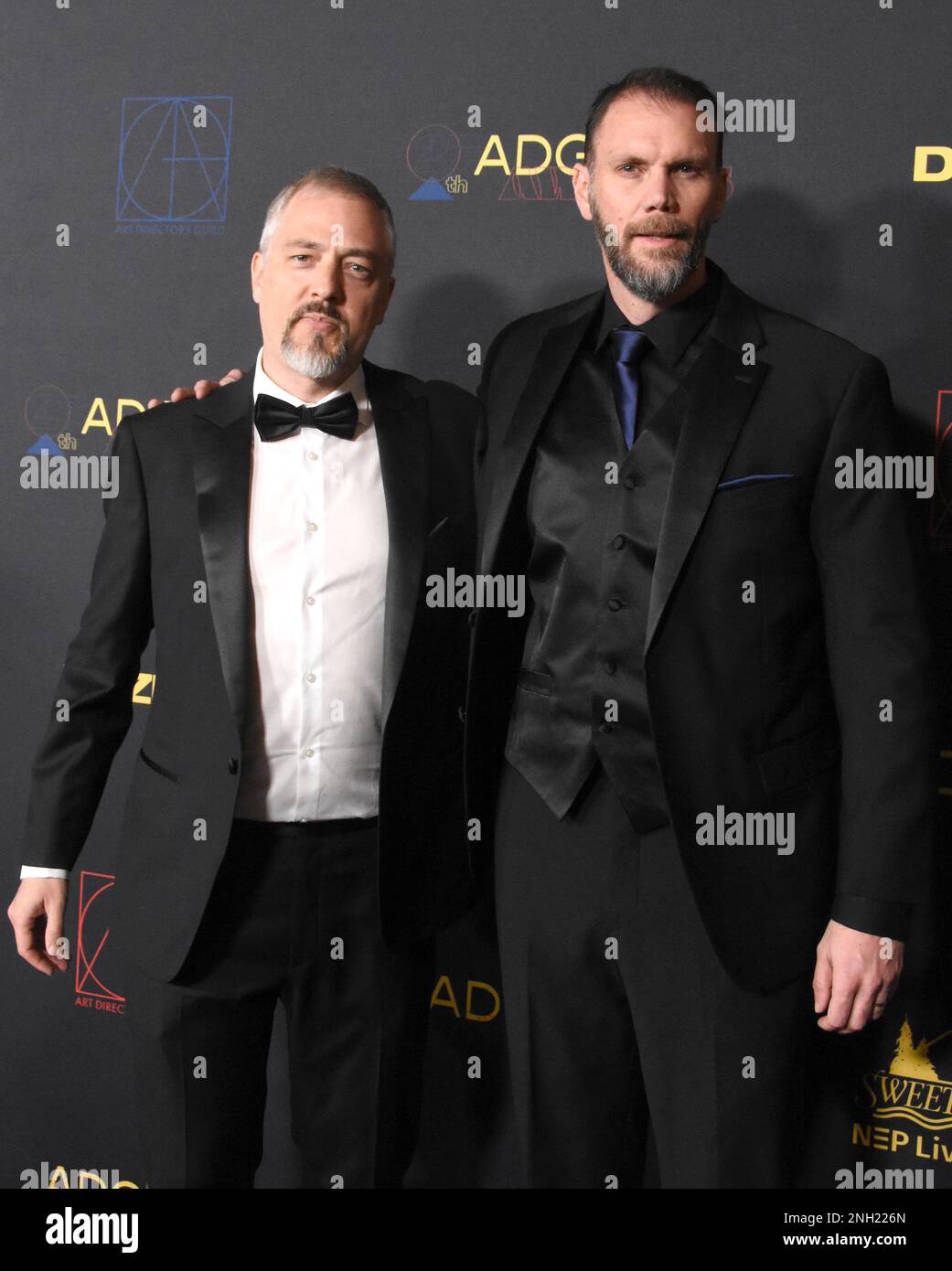 Los Angeles, Californie, États-Unis 18th février 2023 Ben Proctor et Dylan Cole assistent aux prix annuels 27th de la Guilde des directeurs d'art au centre-ville InterContinental de Los Angeles sur 18 février 2023 à Los Angeles, Californie, États-Unis. Photo par Barry King/Alay stock photo Banque D'Images
