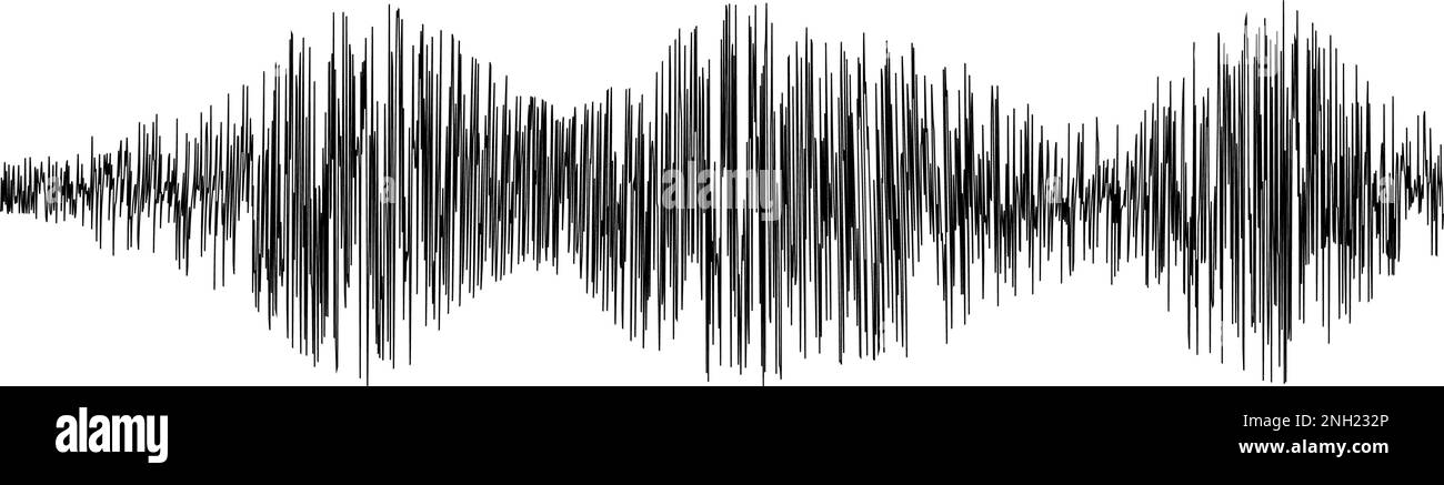 Sismogramme ou graphique de détecteur de lie. Épisode de tremblement de terre. Mouvement de terre, signal sonore ou onde d'enregistrement d'impulsion. Diagramme polygraphe ou sismographe Illustration de Vecteur