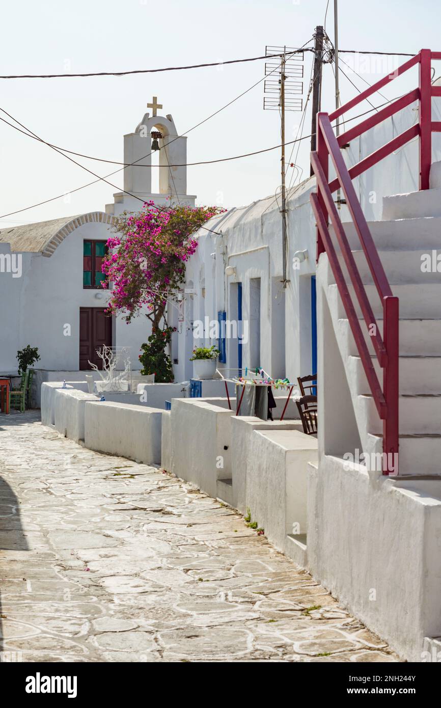 Les ruelles de Chora, Folegandros Banque D'Images