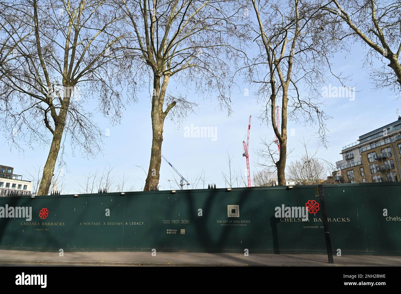 Chelsea Barracks nouvelle construction d'appartements à Londres, Royaume-Uni. Février 2023. Banque D'Images