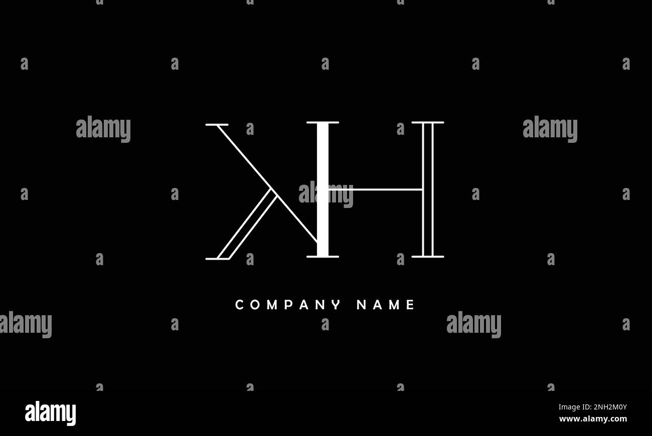 KH, HK lettres abstraites logo Monogramme Illustration de Vecteur