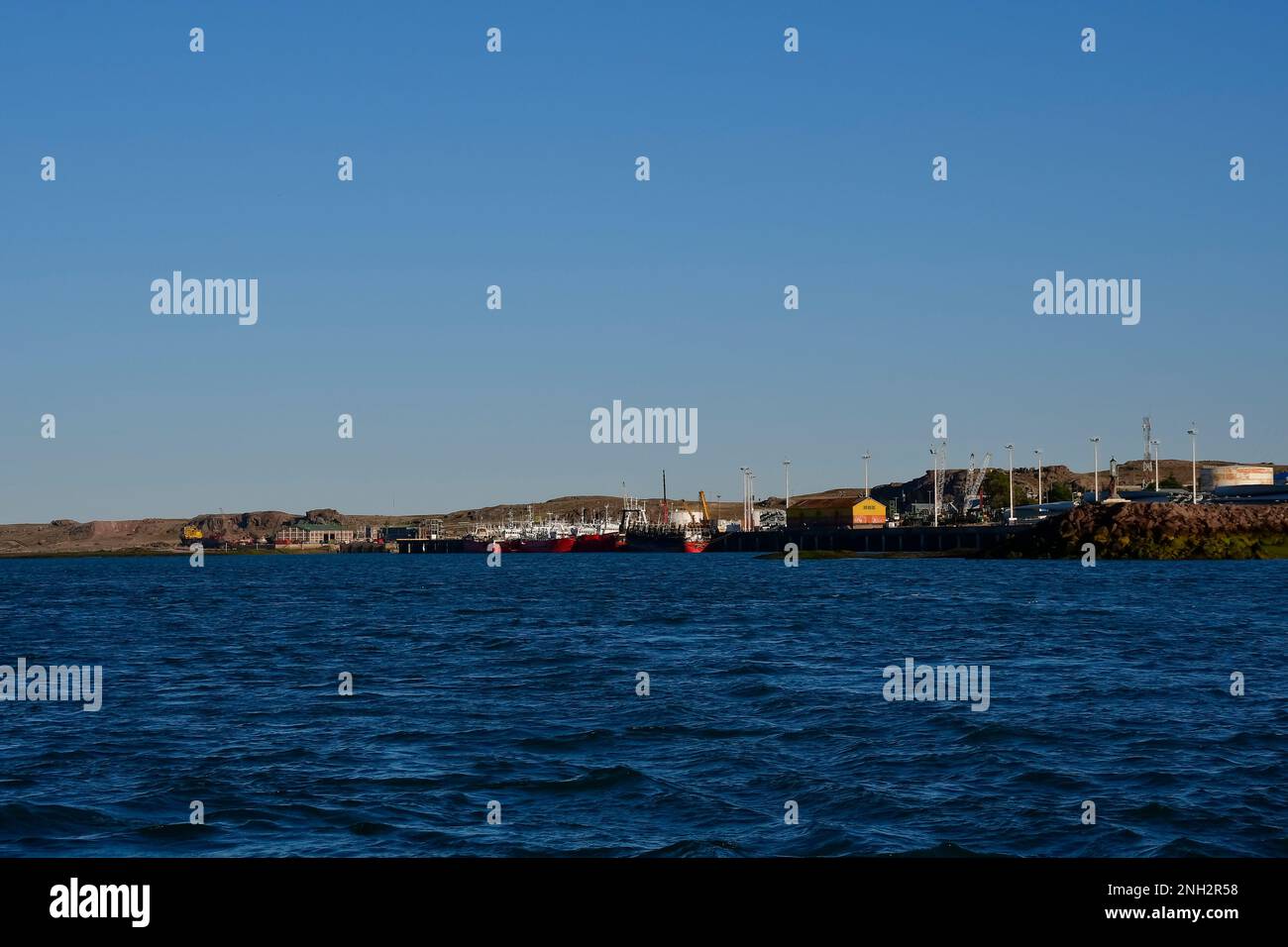 Paysage côtier.Puerto Deseado Banque D'Images