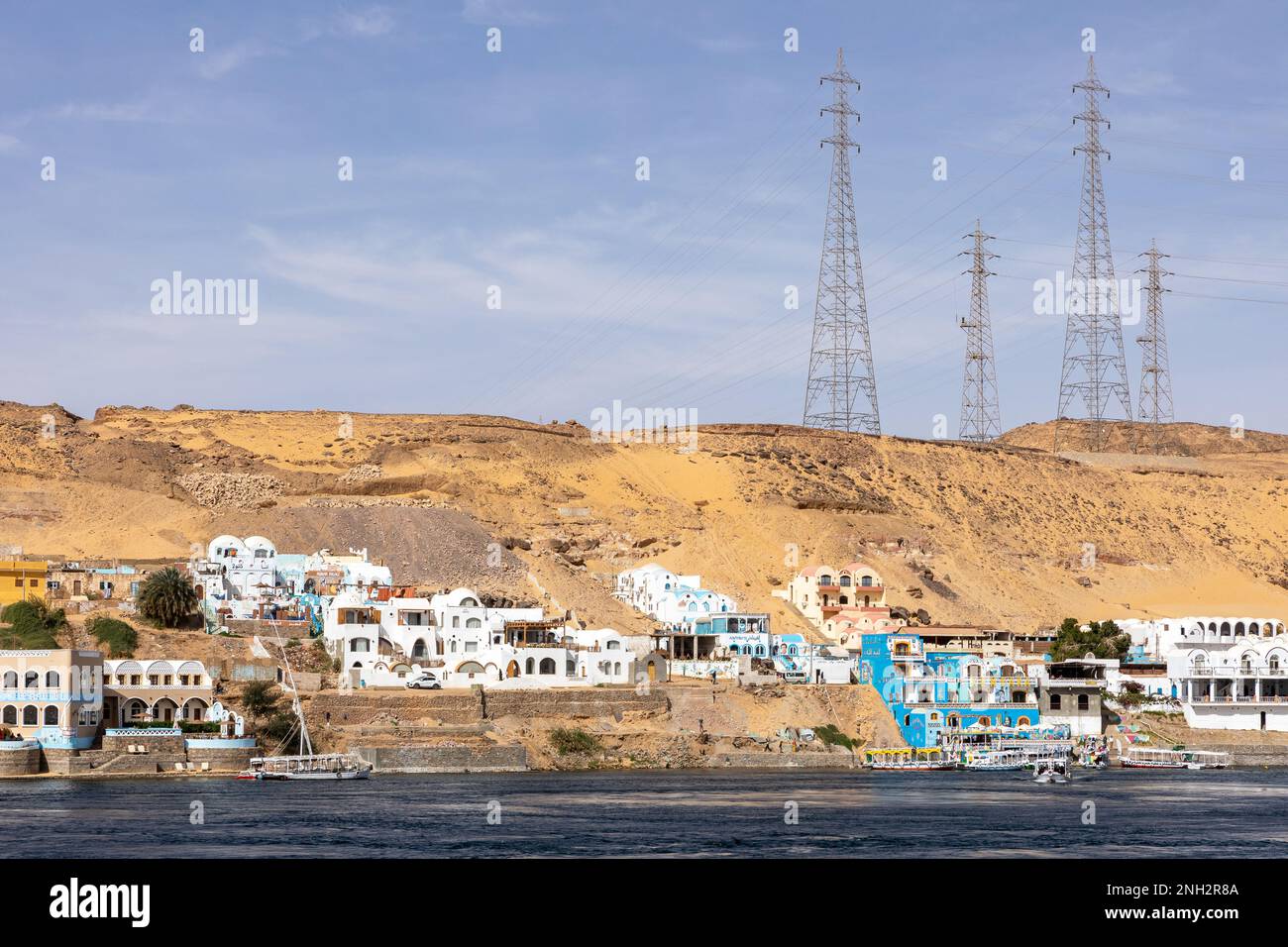 Village nubien à Assouan, Égypte. Afrique. Banque D'Images