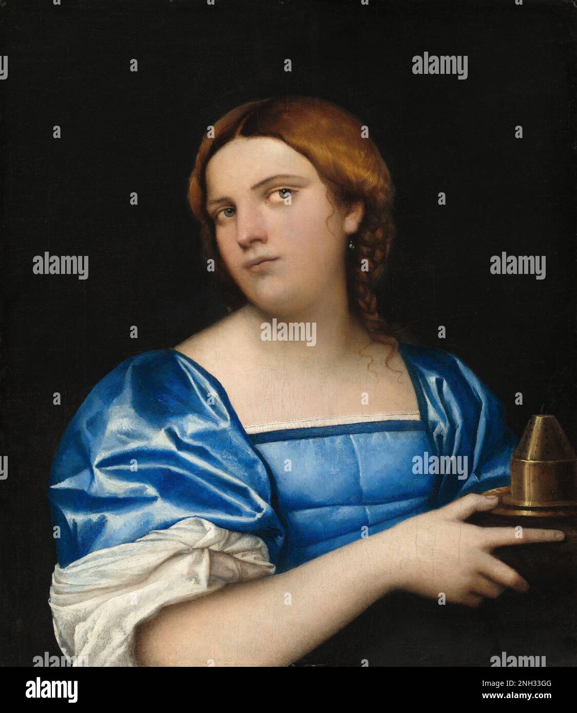 Sebastiano del Piombo Portrait d'une jeune femme en tant que Vierge sage c. 1510 Banque D'Images