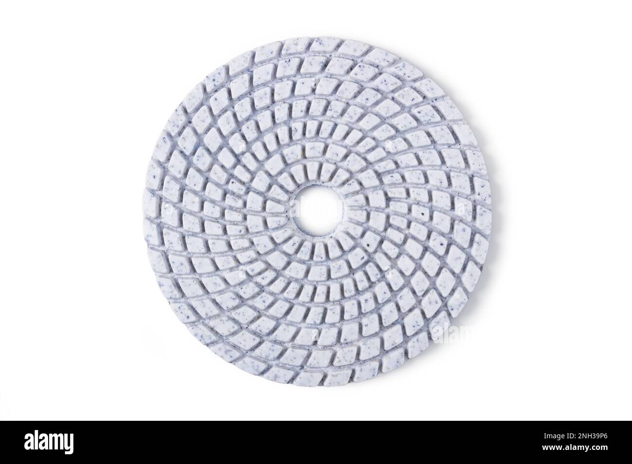 Disque à meuler pour polir les céramiques isolées sur fond blanc Banque D'Images