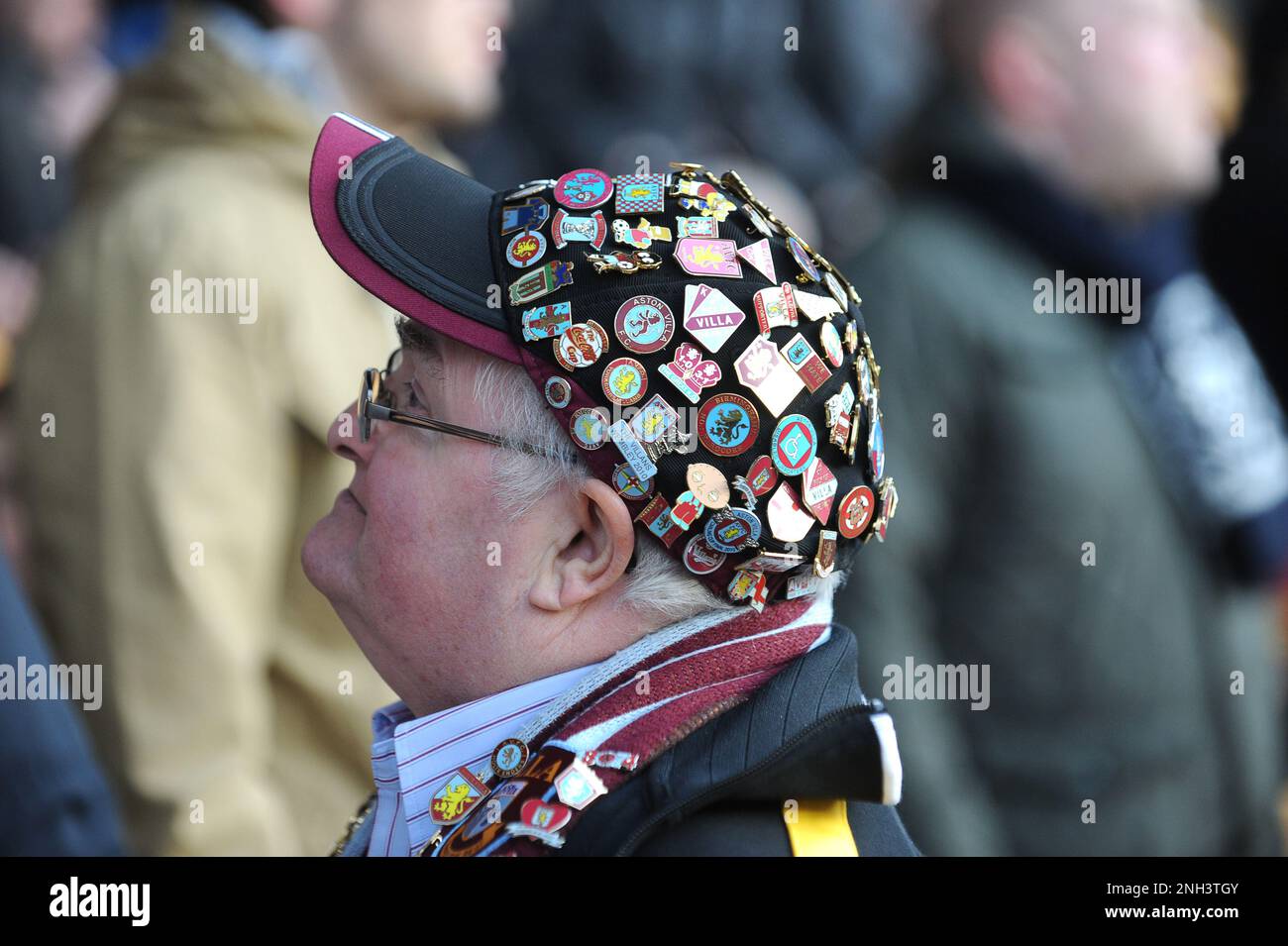 Aston Villa superlan Tony 'badges' Penn Aston Villa 21/01/2012 Banque D'Images