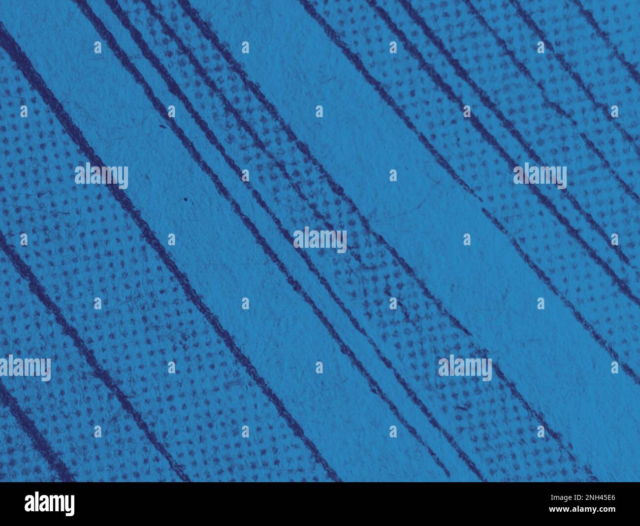 Vue macro du motif d'impression par points sur une ancienne page de bande dessinée avec un effet bleu abstrait monochrome Banque D'Images