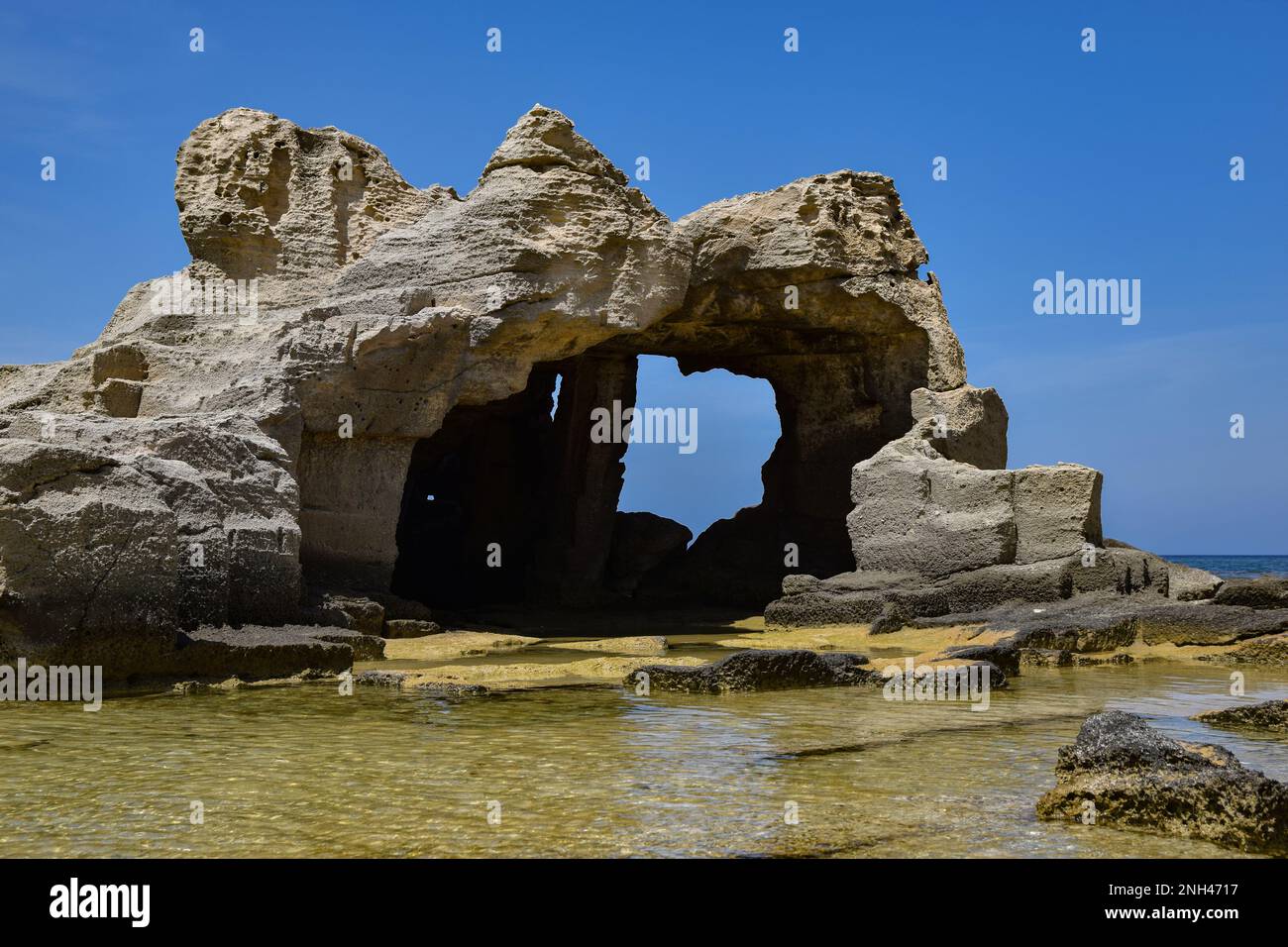 Restes de roche excavée, Favignana Banque D'Images