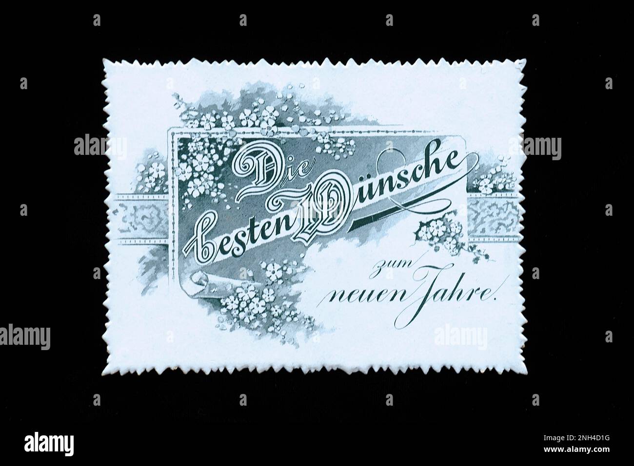 Carte de vœux vers 1900, taille originale 10, 5 cm x 7, 5cm, Bavière, Allemagne Banque D'Images