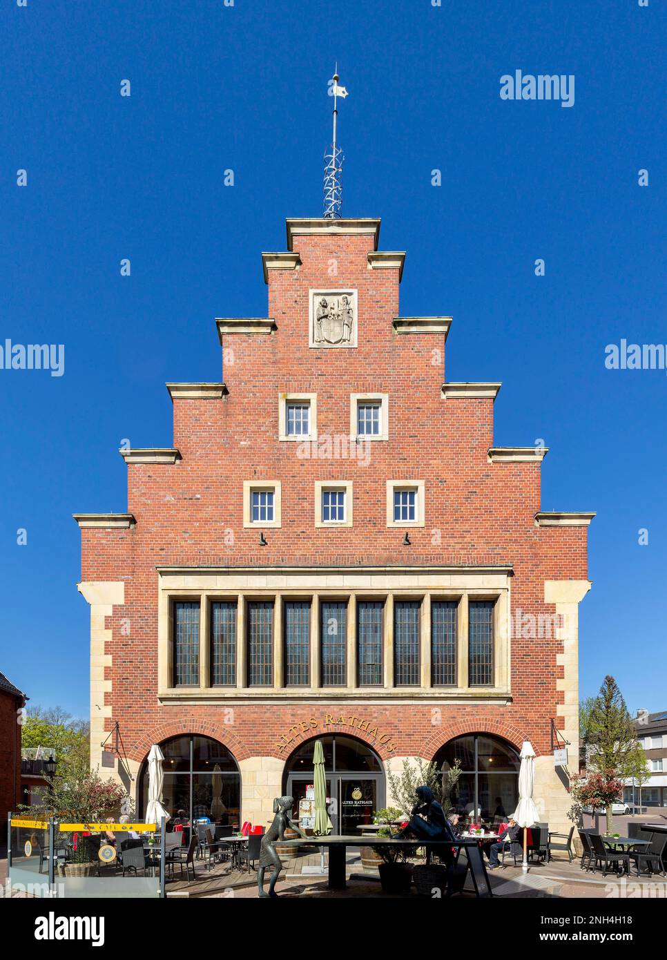 Ancienne mairie de la ville de Vreden, aujourd'hui école de musique municipale, café et musée de silhouette, Vreden, Muensterland, Rhénanie-du-Nord-Westphalie, Allemagne Banque D'Images