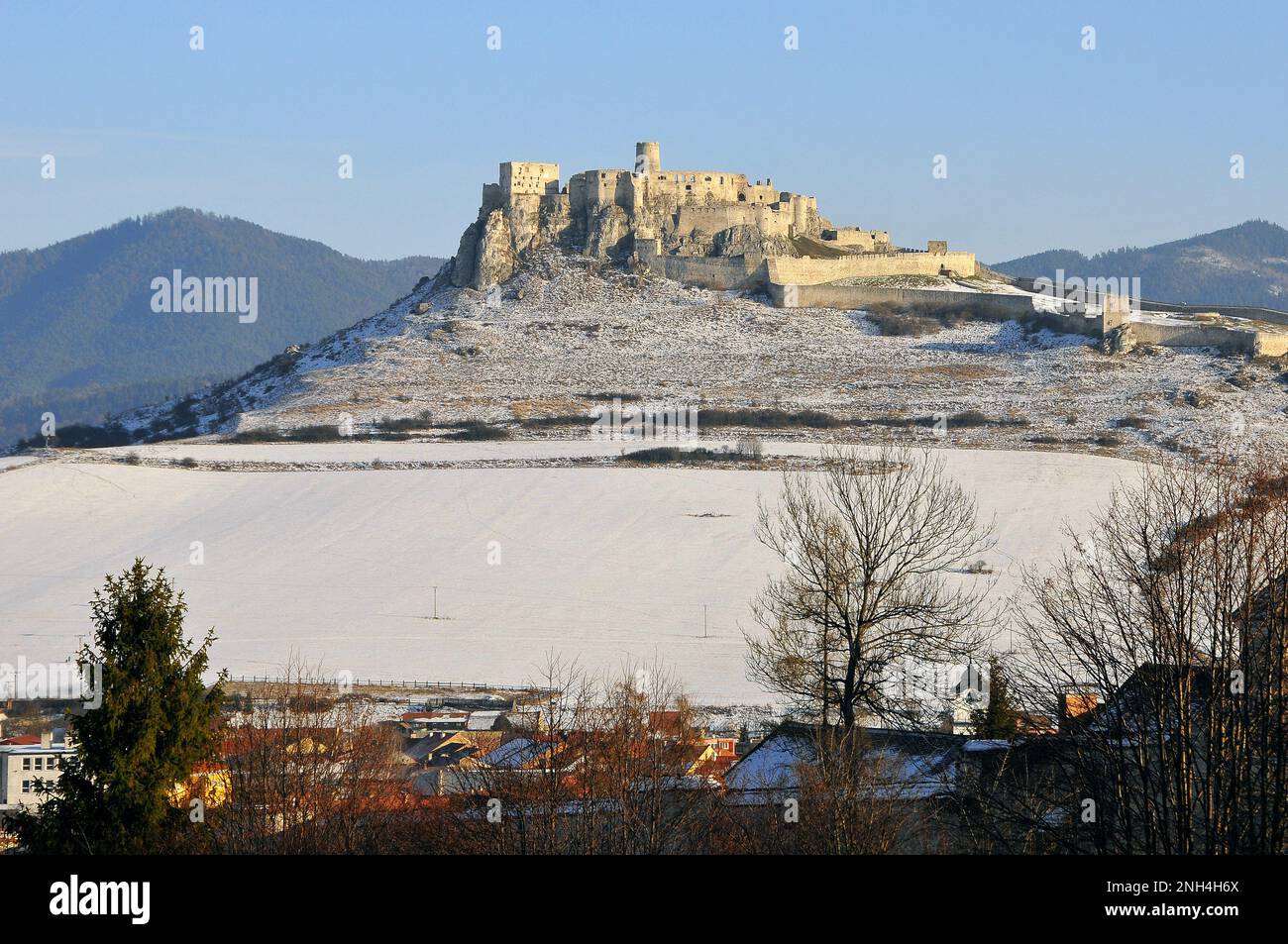 Château de Spiš, Spišský hrad, szepesi vár, Zipser Burg, Slovaquie, Slovensko, Europe Banque D'Images
