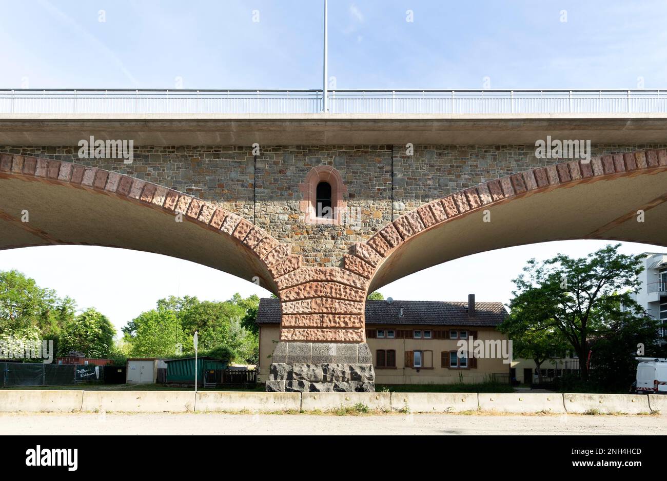 Pont Nibelungen, Worms, Rhénanie-Palatinat, Allemagne Banque D'Images
