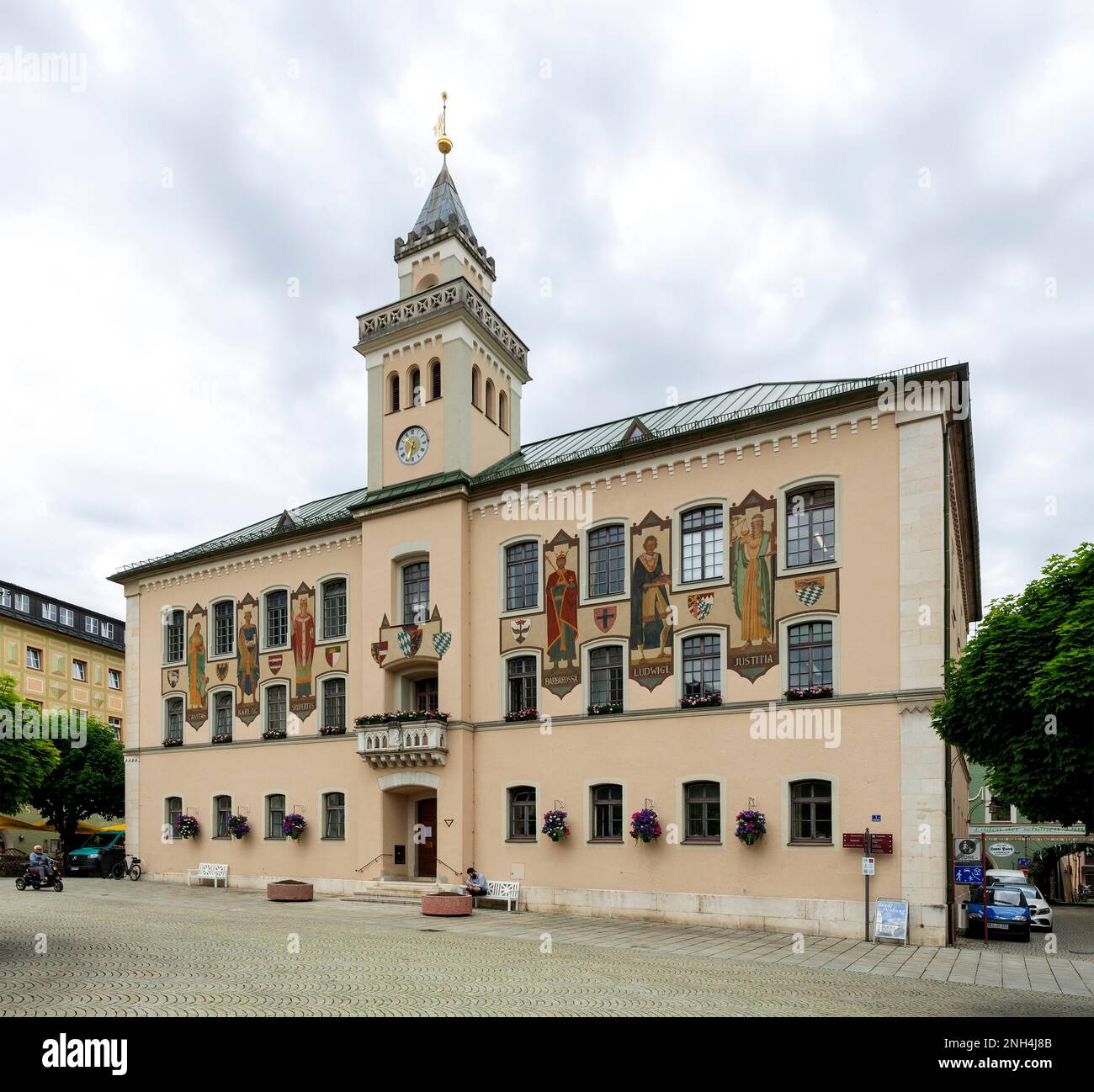Ancien hôtel de ville, bâtiment de l'administration municipale, Bad Reichenhall, haute-Bavière, Bavière, Allemagne Banque D'Images