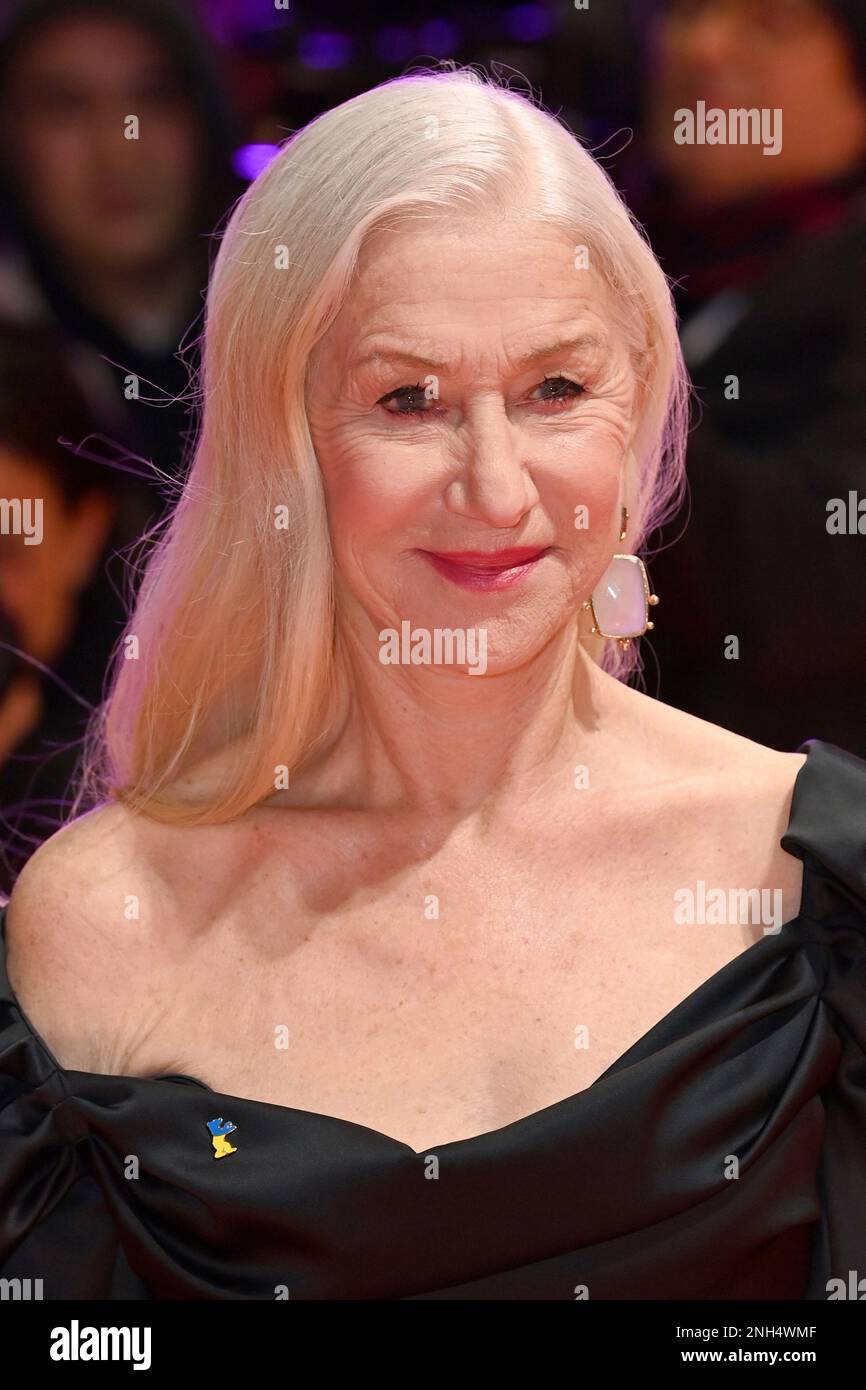 Berlin, Allemagne. 20th févr. 2023. L'actrice britannique Helen Mirren participe à la projection de Golda lors du Festival du film de Berlin 73rd au Grand Hyatt de Berlin, lundi, 20 février 2023. Photo de Paul Treadway/ Credit: UPI/Alay Live News Banque D'Images