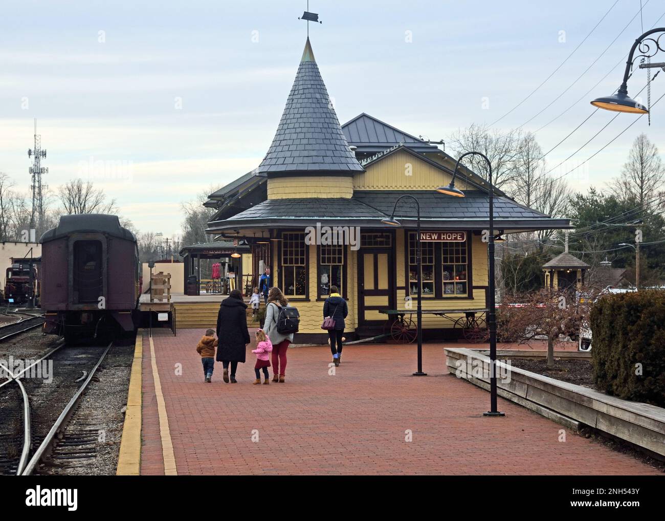 Chemin de fer de New Hope,. Pennsylvanie, États-Unis Banque D'Images