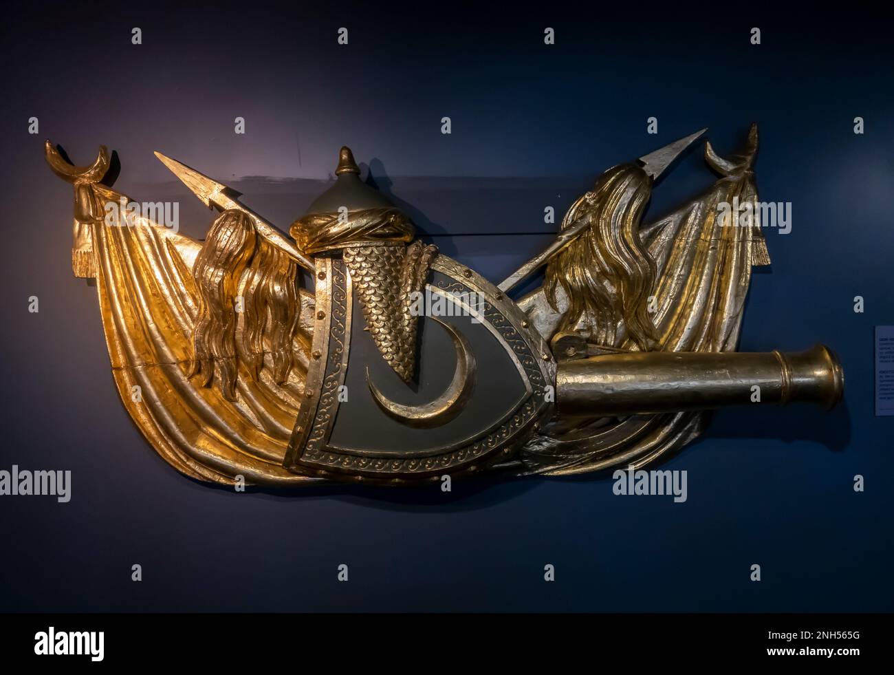 Collerette du navire. Pouf. Musée naval d'Istanbul Banque D'Images