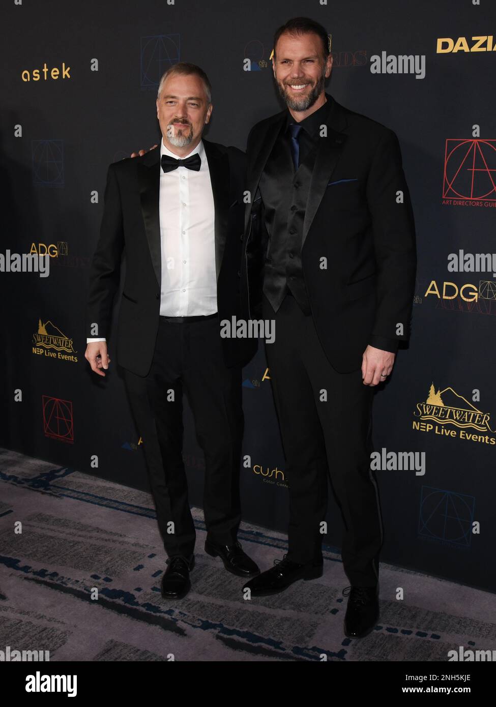 18 février 2023, Los Angeles, Californie, États-Unis : Dylan Cole et Dylan Cole assistent aux prix annuels de la Guilde des directeurs artistiques 27th. (Credit image: © Billy Bennight/ZUMA Press Wire) USAGE ÉDITORIAL SEULEMENT! Non destiné À un usage commercial ! Banque D'Images