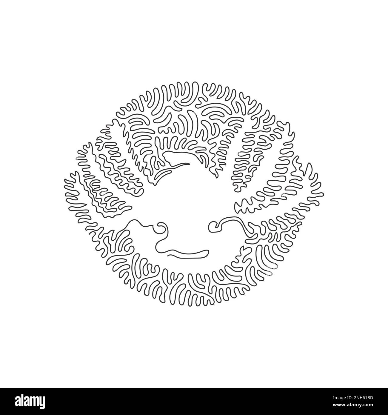 Tracé continu d'une ligne de courbe d'axolotl exotique. Illustration d'un vecteur de contour modifiable sur une seule ligne d'axolotl convivial Illustration de Vecteur