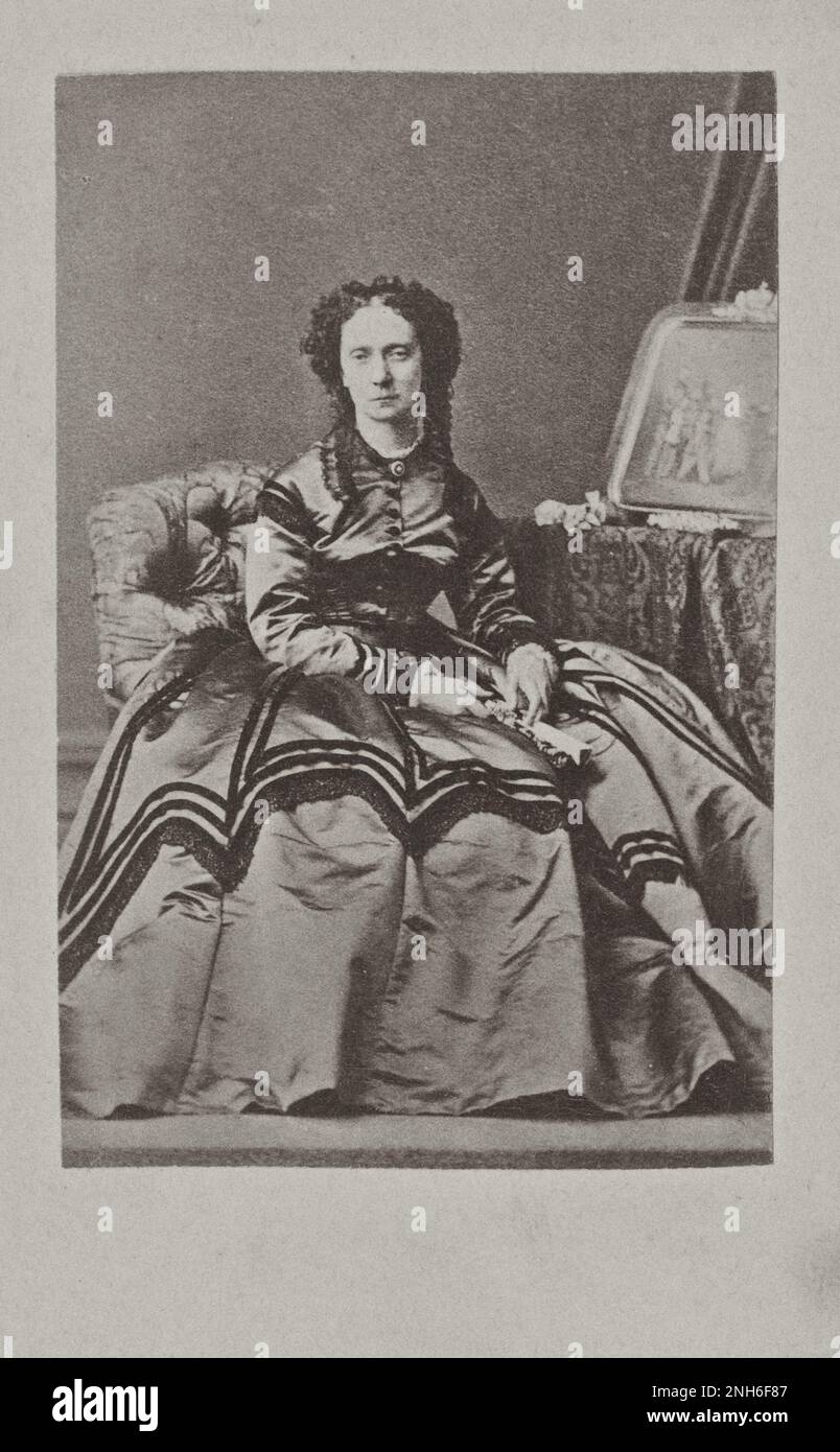 Portrait de l'impératrice Maria Alexandrovna de Russie. 1860 - 1870 Maria Alexandrovna, née la princesse Wilhelmine Marie de Hesse et du Rhin (1824-1880), fut l'impératrice de Russie en tant que première épouse et conseillère politique de l'empereur Alexandre II Elle a été l'une des fondatrices de la Société russe de la Croix-Rouge. Banque D'Images