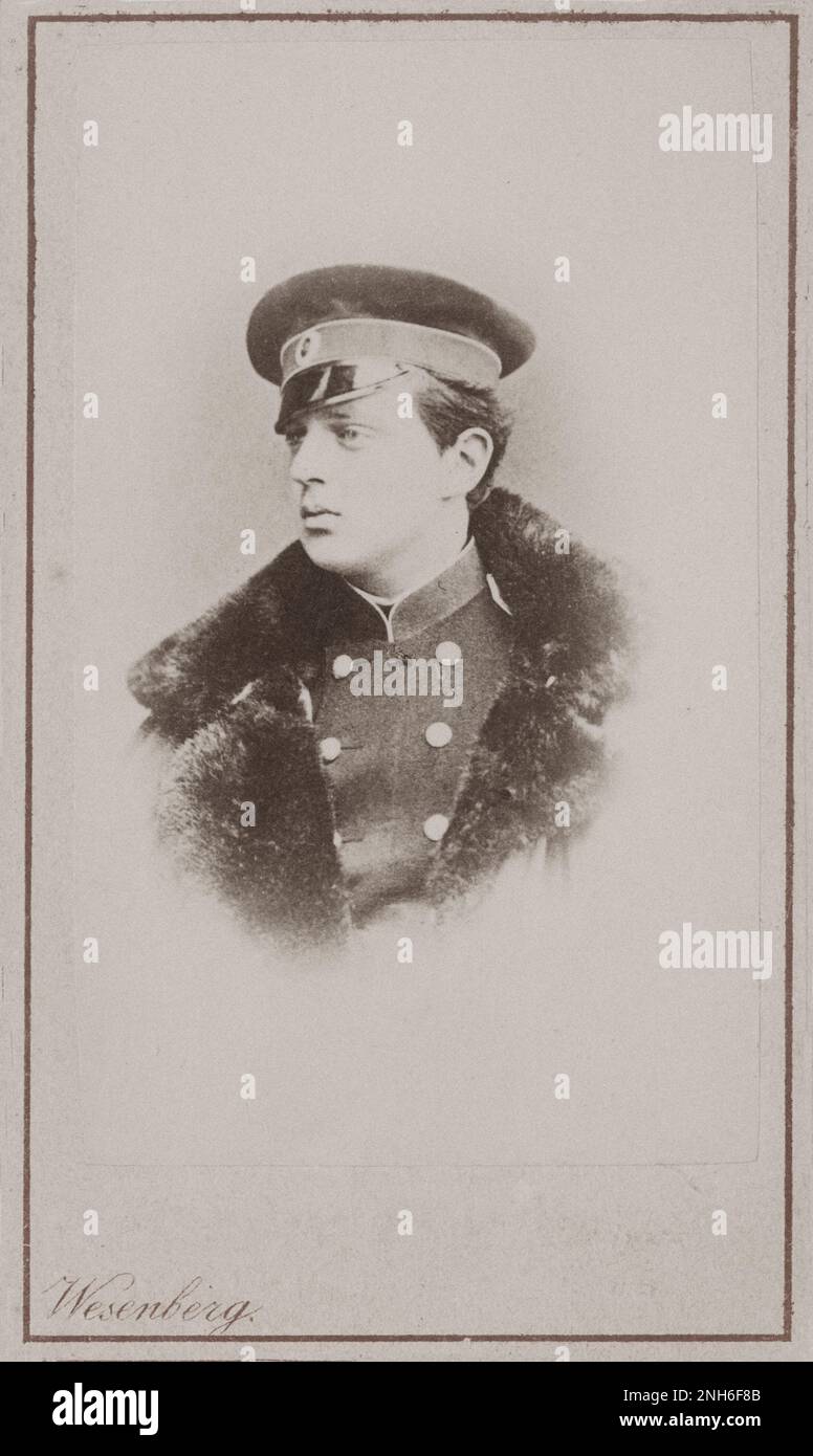 Portrait du Grand-Duc Vladimir Alexandrovitch de Russie. 1860 - 1870 le Grand-duc Vladimir Alexandrovitch de Russie (1847–1909) était un fils de l'empereur Alexandre II de Russie, un frère de l'empereur Alexandre III de Russie et le grand-duc de la Maison de Romanov sous le règne de son neveu, l'empereur Nicolas II Banque D'Images