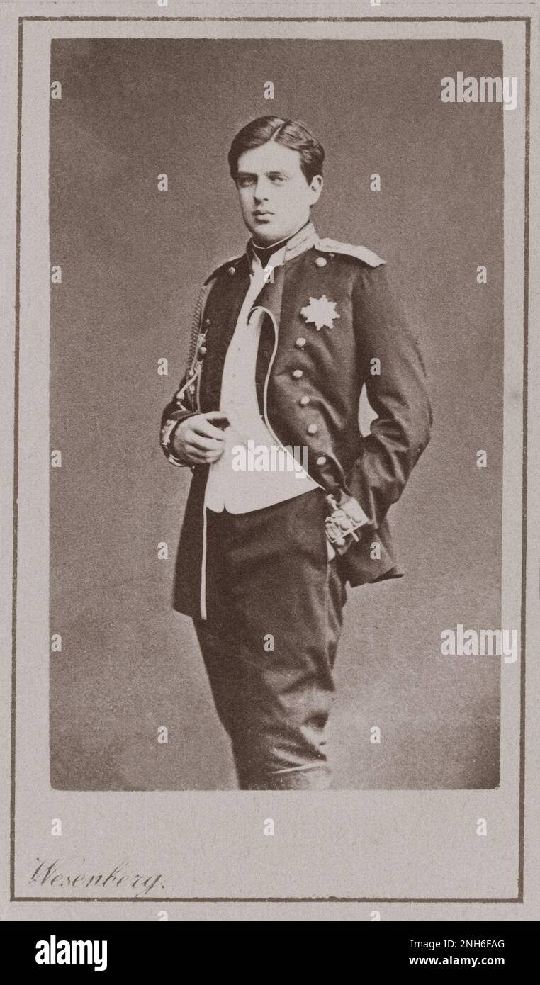 Portrait du Grand-Duc Vladimir Alexandrovitch de Russie. 1865 - 1875 le Grand-duc Vladimir Alexandrovitch de Russie (1847–1909) était un fils de l'empereur Alexandre II de Russie, un frère de l'empereur Alexandre III de Russie et le grand-duc de la Maison de Romanov sous le règne de son neveu, l'empereur Nicolas II Banque D'Images