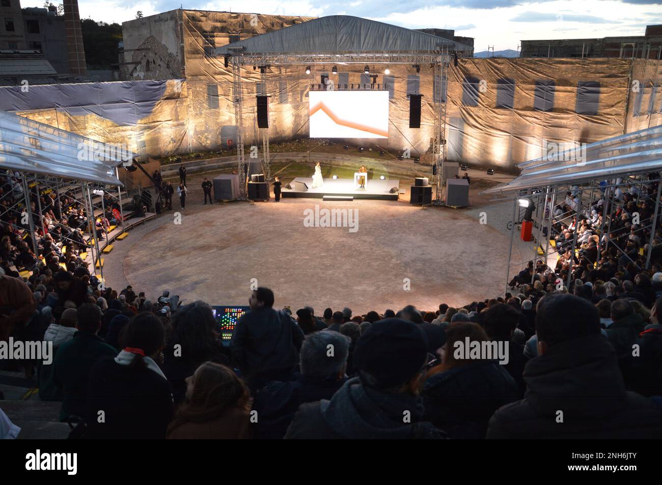 Elefsina, Grèce - 4 février 2023 - Eleosis 2023 - capitale européenne de la culture - cérémonie d'ouverture. (Photo de Markku Rainer Peltonen) Banque D'Images