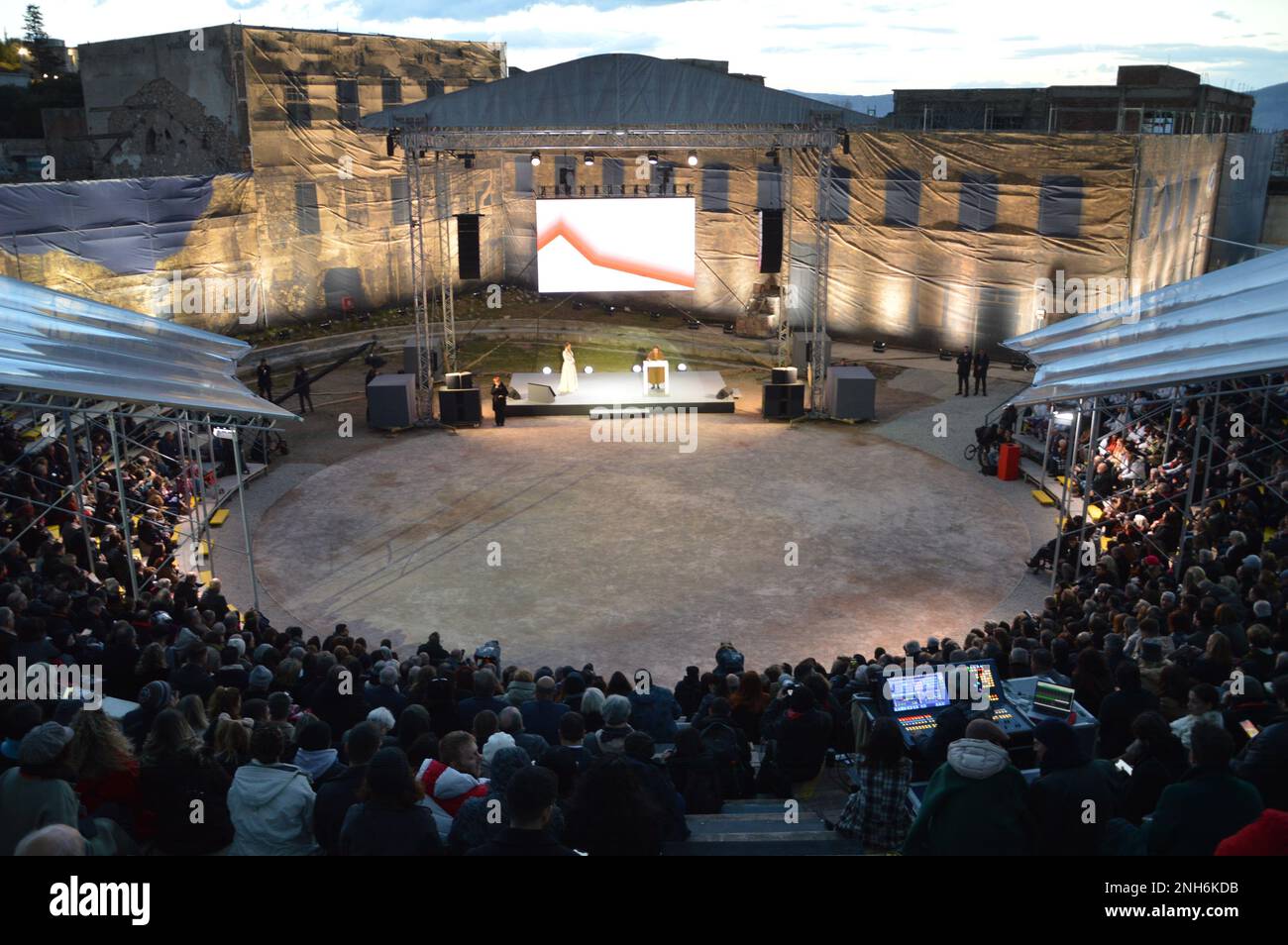 Elefsina, Grèce - 4 février 2023 - Eleosis 2023 - capitale européenne de la culture - cérémonie d'ouverture. (Photo de Markku Rainer Peltonen) Banque D'Images