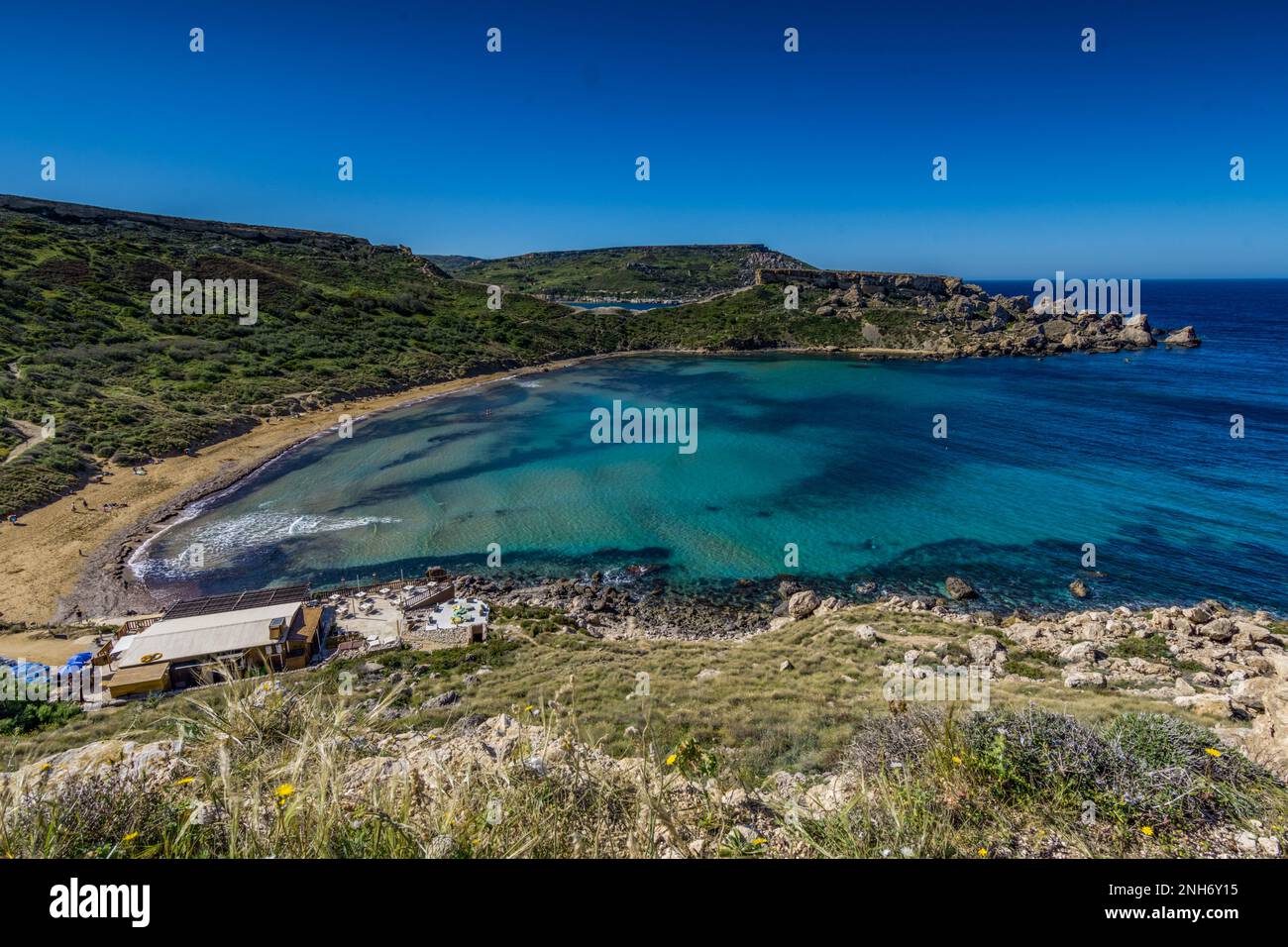 Riviera Beach, Malte Banque D'Images