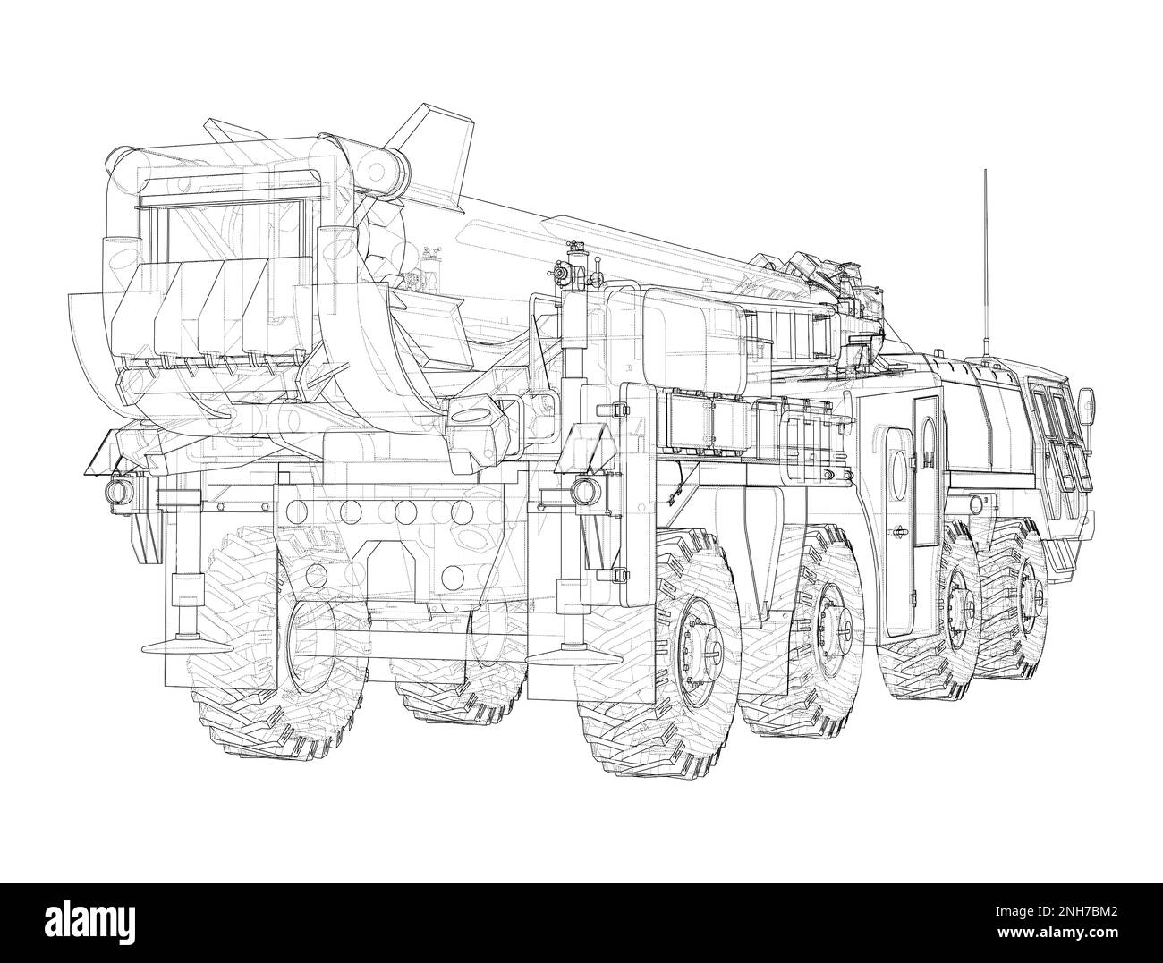 Système d'artillerie de Rocket de l'armée. Concept militaire Banque D'Images