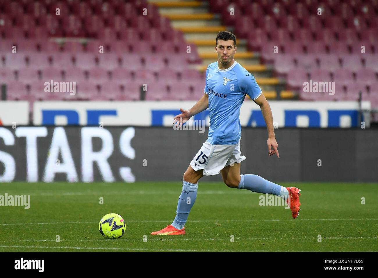 SALERNO, ITALIE - FÉVRIER 19: Nicolo’ Casale de SS Lazio en action pendant la série Un match entre les États-Unis Salerntana et SS Lazio au Stadio Arechi, Sal Banque D'Images