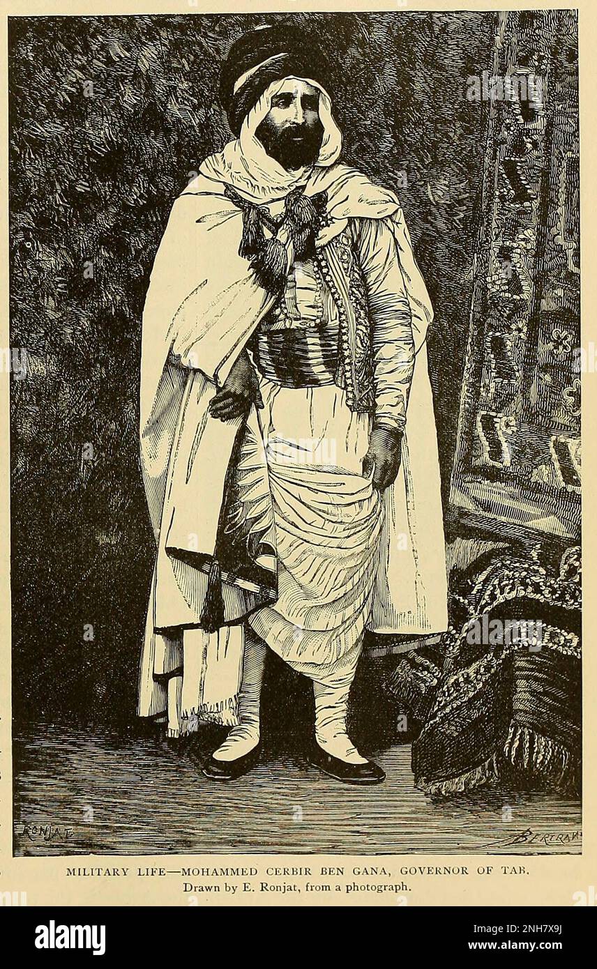 Vie militaire Mohammed Cerbir Ben Gana de Cyclopedia Histoire universelle : embrasser la présentation la plus complète et la plus récente du sujet en deux parties principales ou divisions de plus de six mille pages par John Clark Ridpath, 1840-1900 Date de publication 1895 Editeur Boston : Balch Bros. Volume 6 Histoire de l'homme et de l'humanité Banque D'Images