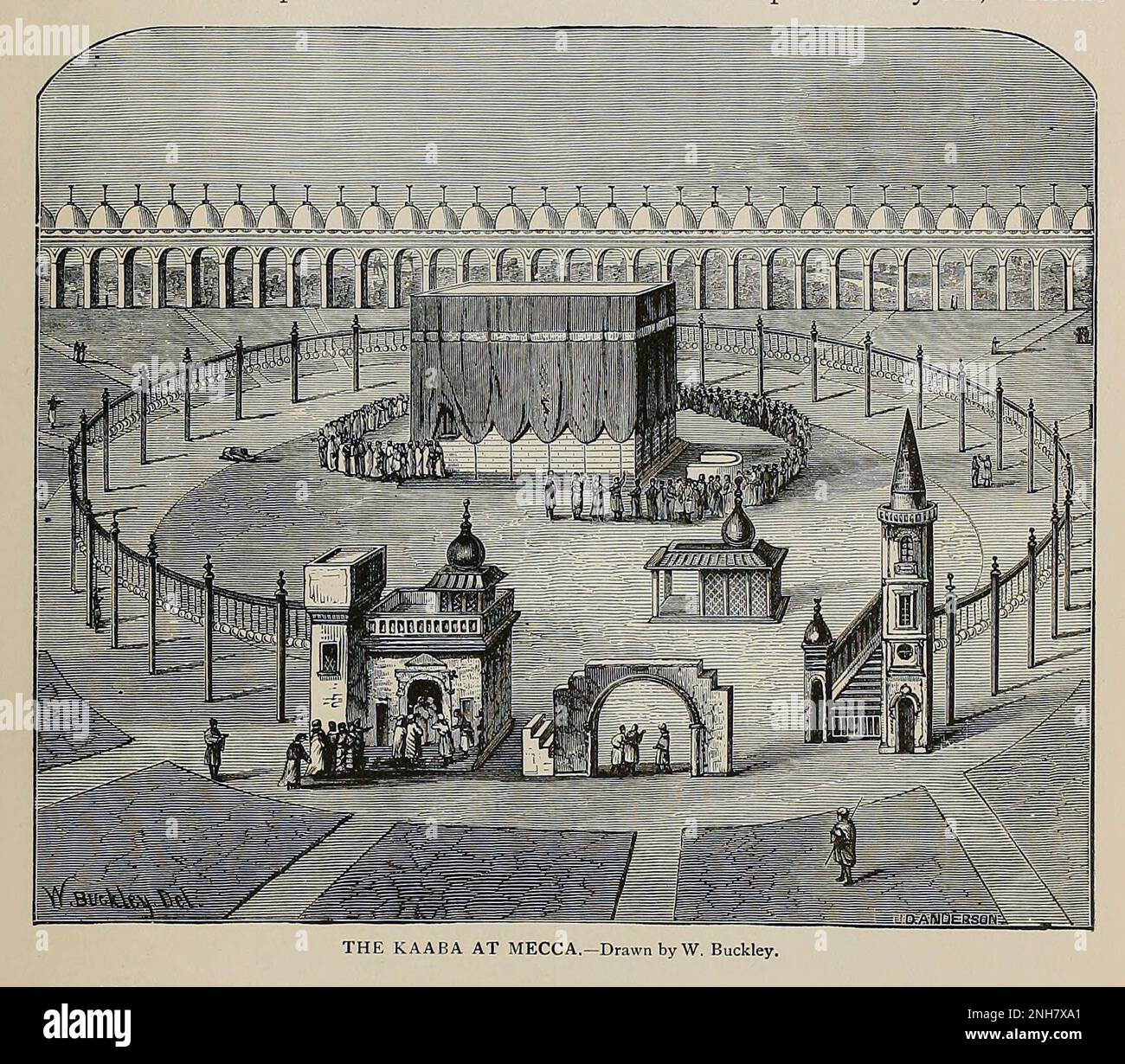 La Kaaba à la Mecque de l'histoire universelle de Cyclopedia : embrassant la présentation la plus complète et la plus récente du sujet en deux parties principales ou divisions de plus de six mille pages par John Clark Ridpath, 1840-1900 Date de publication 1895 Editeur Boston : Balch Bros. Volume 6 Histoire de l'homme et de l'humanité Banque D'Images