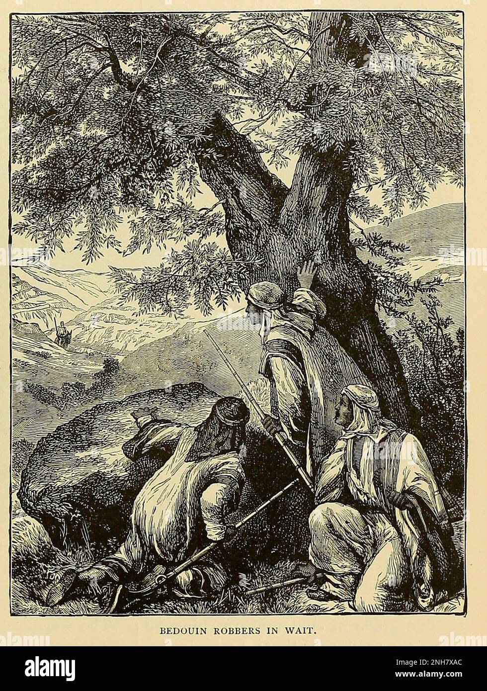 Bedouin Robbers en attente de l'histoire universelle de Cyclopedia : embrassant la présentation la plus complète et la plus récente du sujet en deux parties principales ou divisions de plus de six mille pages par John Clark Ridpath, 1840-1900 Date de publication 1895 Boston Editeur : Balch Bros. Volume 6 Histoire de l'homme et de l'humanité Banque D'Images