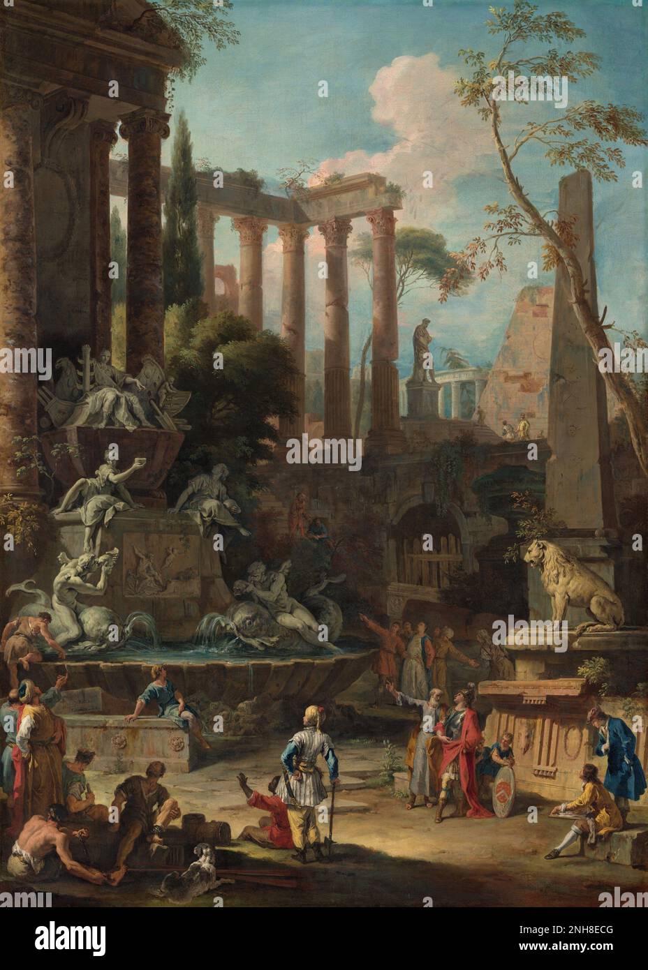 Sebastiano Ricci et Marco Ricci Memorial à l'amiral Sir Clowdisley Shovel 1725 Banque D'Images