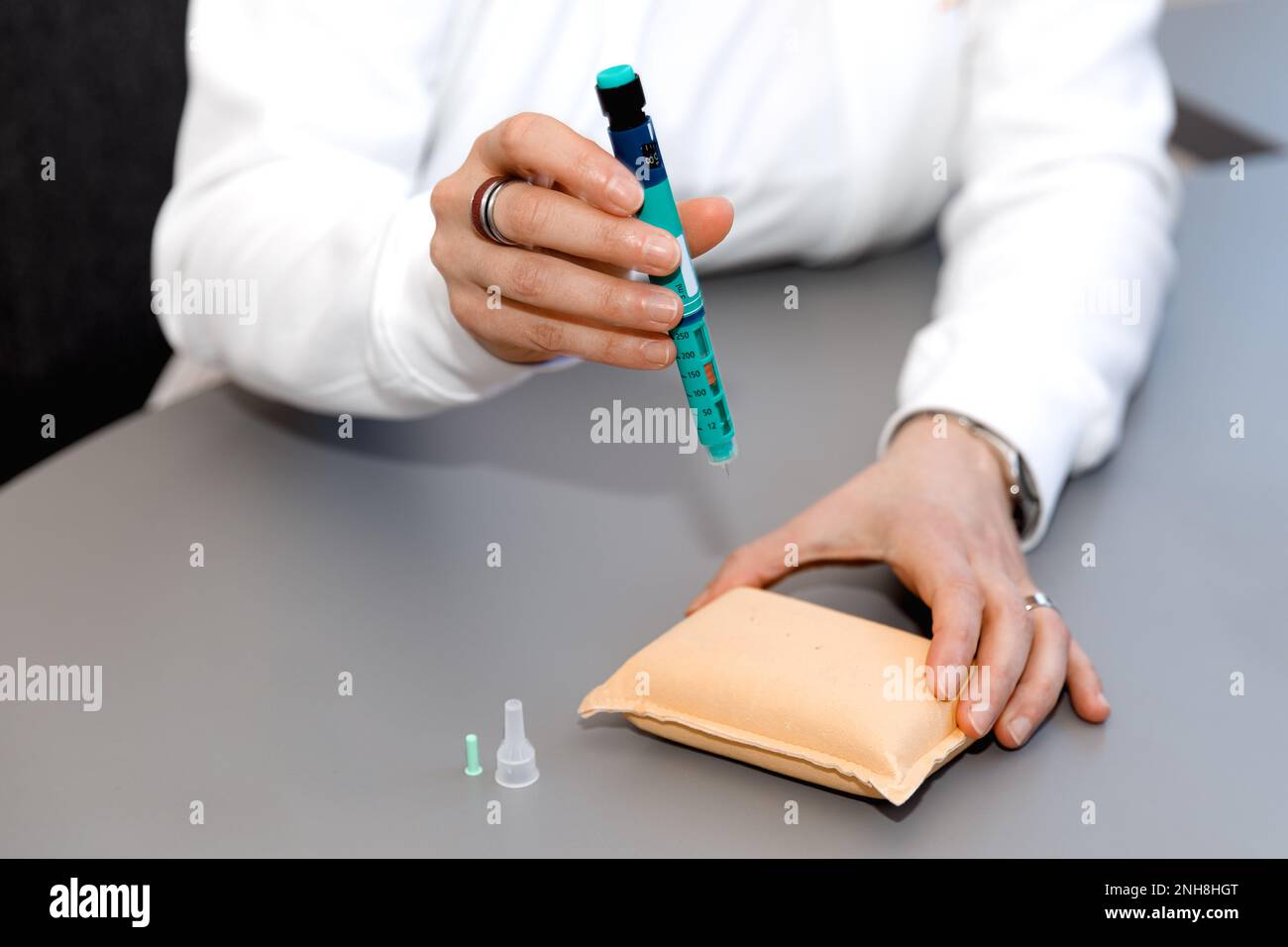 Test de diabète. Test de glucose. Concept de diabète. Concept de santé et de médecine. Banque D'Images
