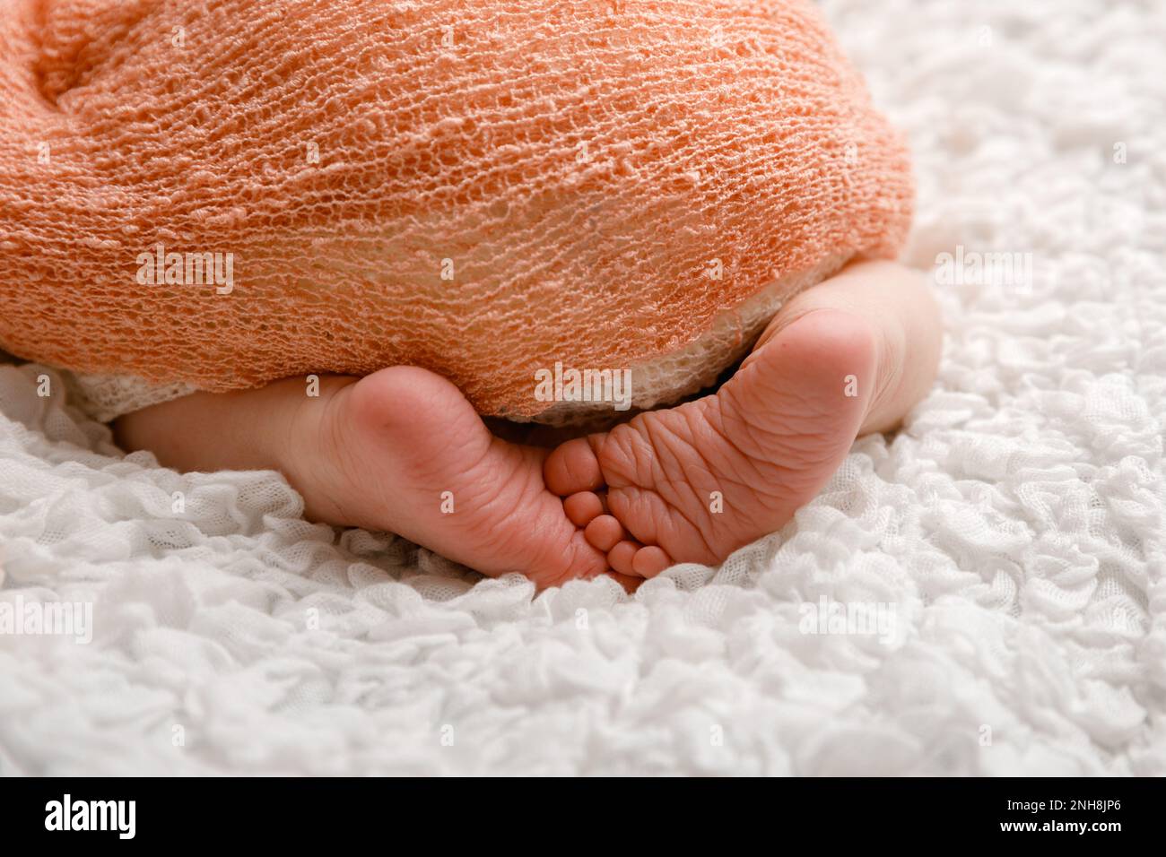 gros plan des pieds de bébé, des pieds de nouveau-né Banque D'Images