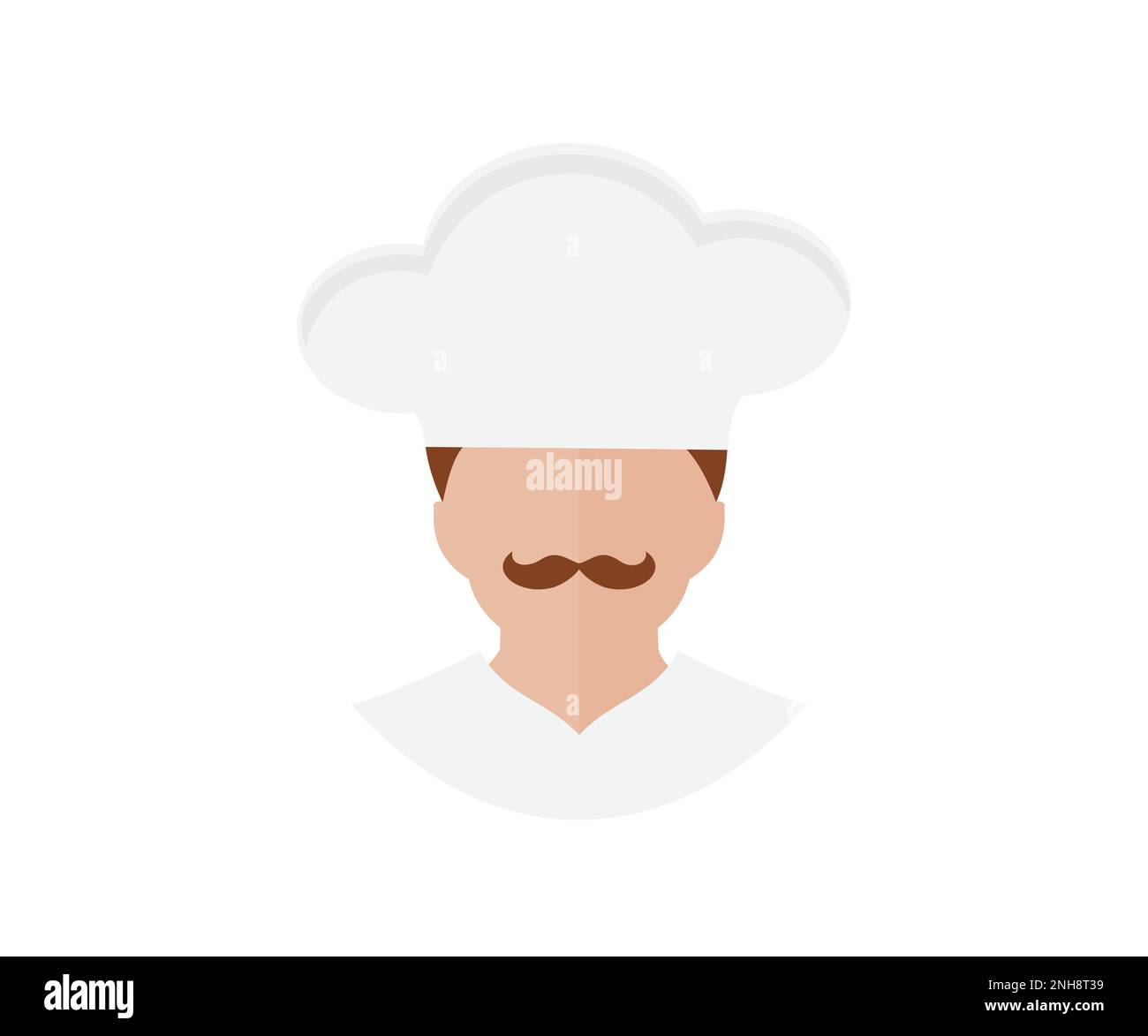 Un chef masculin en toque, cuisine, cuisine et concept de conception d'icône de gens. Chef cuisinier professionnel. Chef, Service de restauration, cuisine, restaurant. Illustration de Vecteur