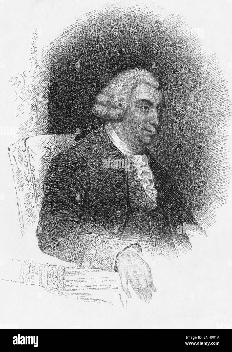 David Hume (1711-1776), philosophe, historien et économiste écossais des Lumières, mieux connu pour son système très influent d'empirisme philosophique, de scepticisme et de naturalisme. Gravure par John page (1746-1803), 1825. Banque D'Images