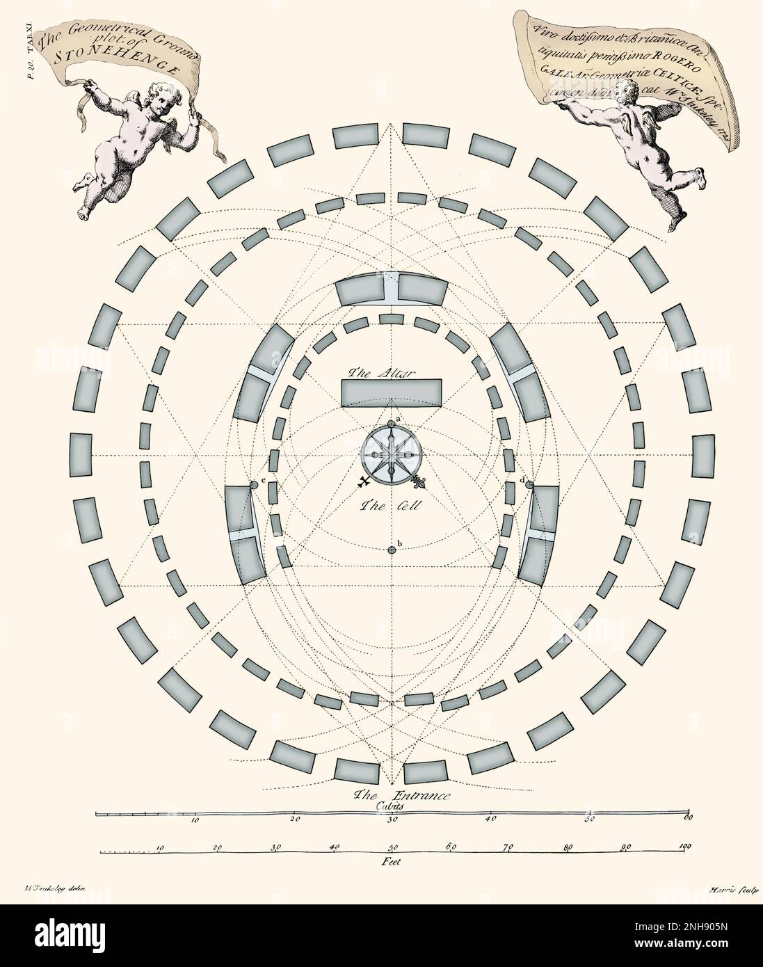 Stonehenge est un monument préhistorique situé dans le Wiltshire, en Angleterre. Stonehenge est l'un des sites les plus célèbres au monde. Il s'agit des vestiges d'un anneau de pierres sur pied installé dans des ouvrages de terrassement. Il est au milieu du complexe le plus dense des monuments néolithique et de l'âge de bronze en Angleterre, dont plusieurs centaines de monticules funéraires. Des preuves archéologiques indiquent que Stonehenge aurait pu être un lieu de sépulture dès ses débuts. Le site et ses environs ont été ajoutés à la liste des sites du patrimoine mondial de l'UNESCO en 1986. Banque D'Images