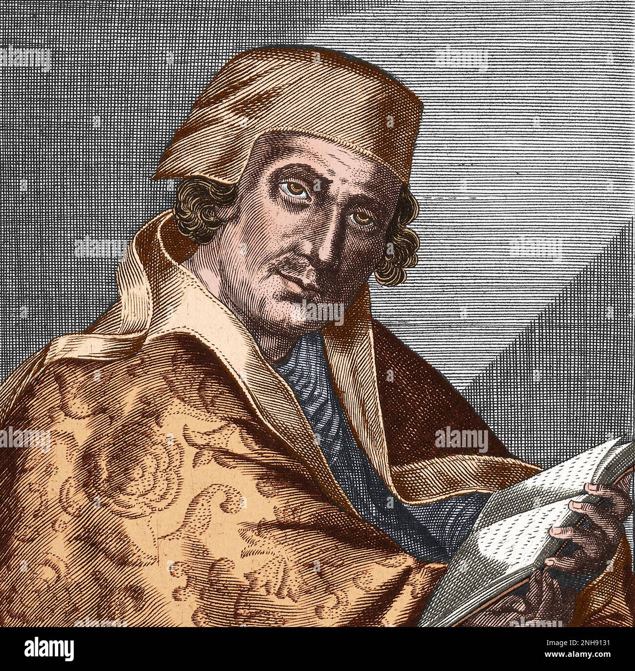 Augustin d'Hippo (354-430), également connu sous le nom de Saint Augustin, était théologien et philosophe d'origine berbère et évêque d'Hippo Regius à Numidia, en Afrique du Nord romaine. Ses écrits, qui ont influencé le développement de la philosophie occidentale et du christianisme occidental, incluent la ville de Dieu, sur la doctrine chrétienne, et les confessions. Gravure de William Marshall, actif 1617-1650. Colorisé. Banque D'Images