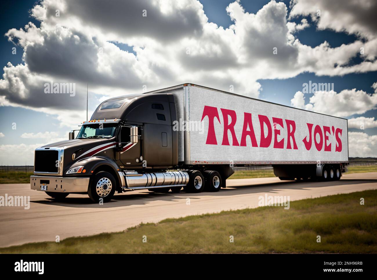 Camion de livraison pour Trader Joe's. Banque D'Images