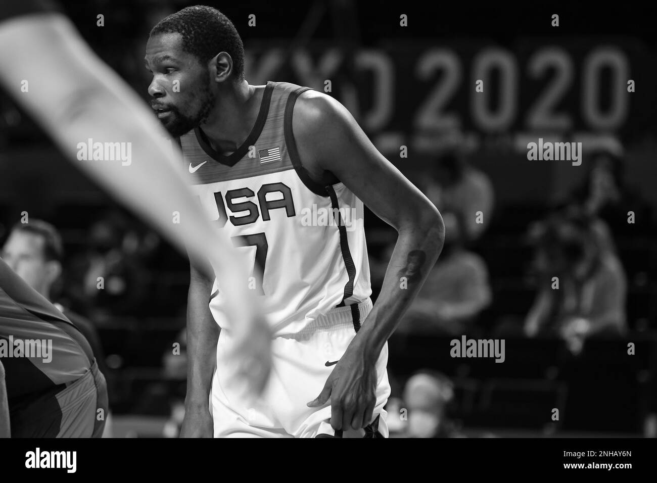 7 AOÛT 2021 : Kevin durant des États-Unis à la finale masculine de basket-ball entre les États-Unis et la France aux Jeux Olympiques de Tokyo 2020 (photo de Mickael Chavet/RX) Banque D'Images
