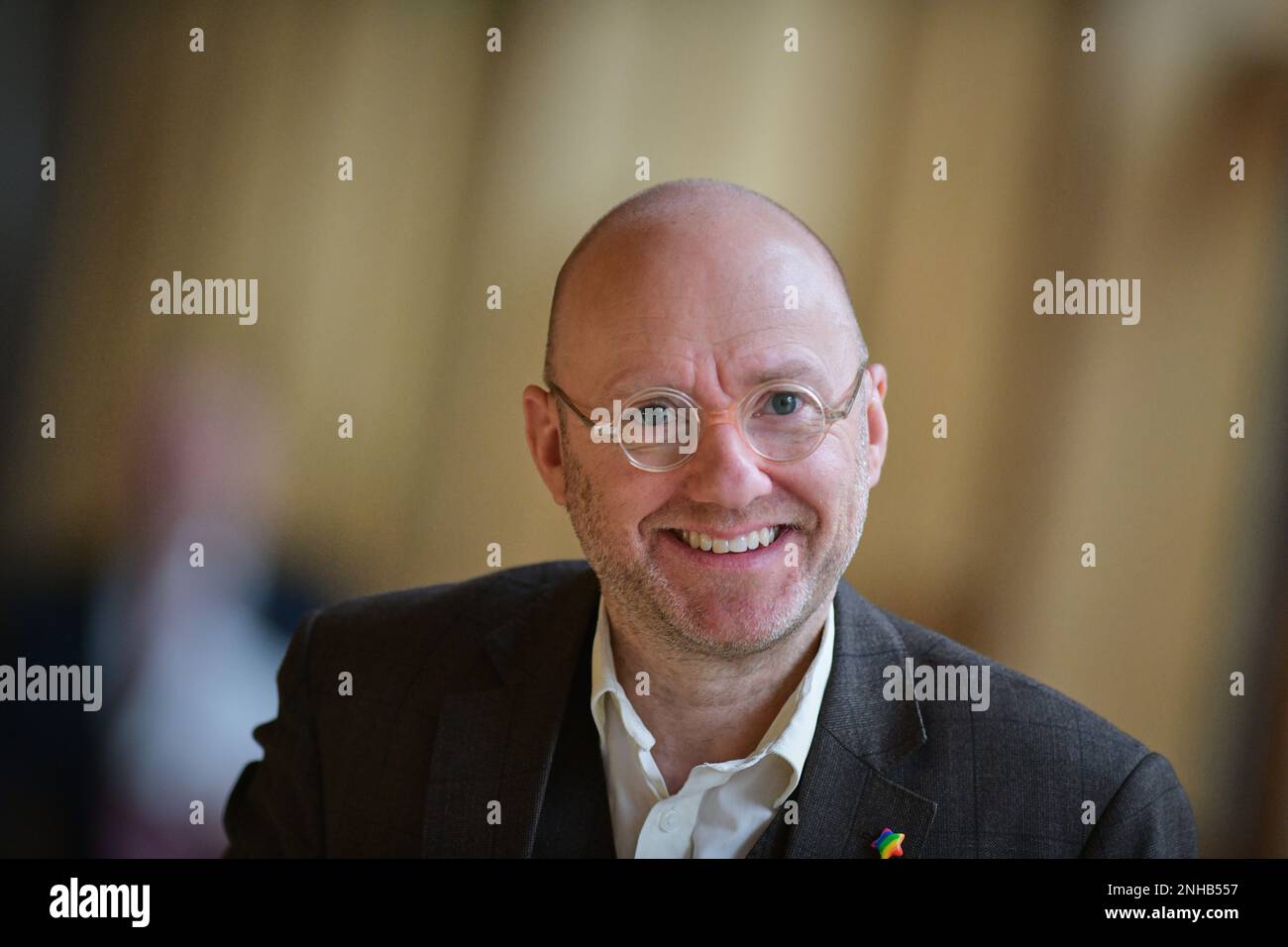 Edimbourg Ecosse, Royaume-Uni 21 février 2023 Patrick Harvie Ministre des bâtiments zéro carbone Parti Vert écossais au Parlement écossais. credit sst/alamy nouvelles en direct Banque D'Images