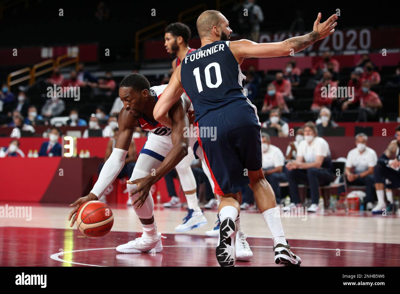 7 AOÛT 2021 : BAM Adebayo des États-Unis à la finale masculine de basket-ball entre les États-Unis et la France aux Jeux Olympiques de Tokyo 2020 (photo de Mickael Chavet/RX) Banque D'Images