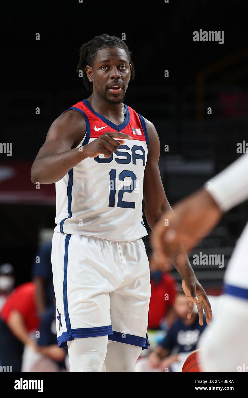 7 AOÛT 2021 : Jrue Holiday of United States dans la finale masculine de basket-ball entre les États-Unis et la France aux Jeux Olympiques de Tokyo 2020 (photo de Mickael Chavet/RX) Banque D'Images