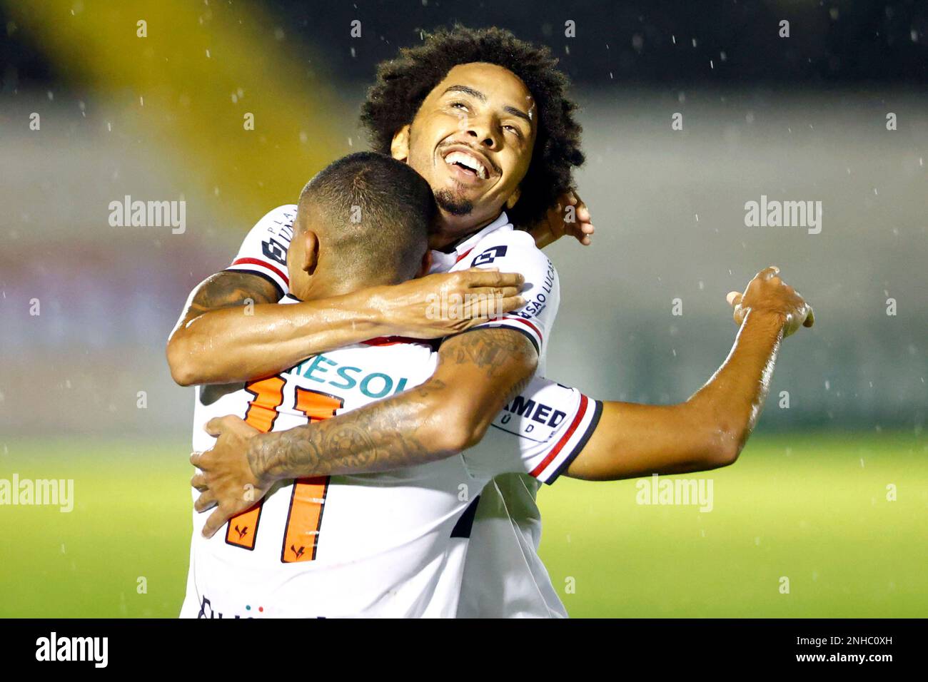 SP - Ribeirao Preto - 01/22/2023 - PAULISTA 2023, BOTAFOGO SP X MIRASSOL - Botafogo-SP player Robinho celebrates his goal during a match against Mirassol at the Santa Cruz stadium for the 2023 Paulista championship. Photo: Thiago Calil/AGIF (via AP) Banque D'Images