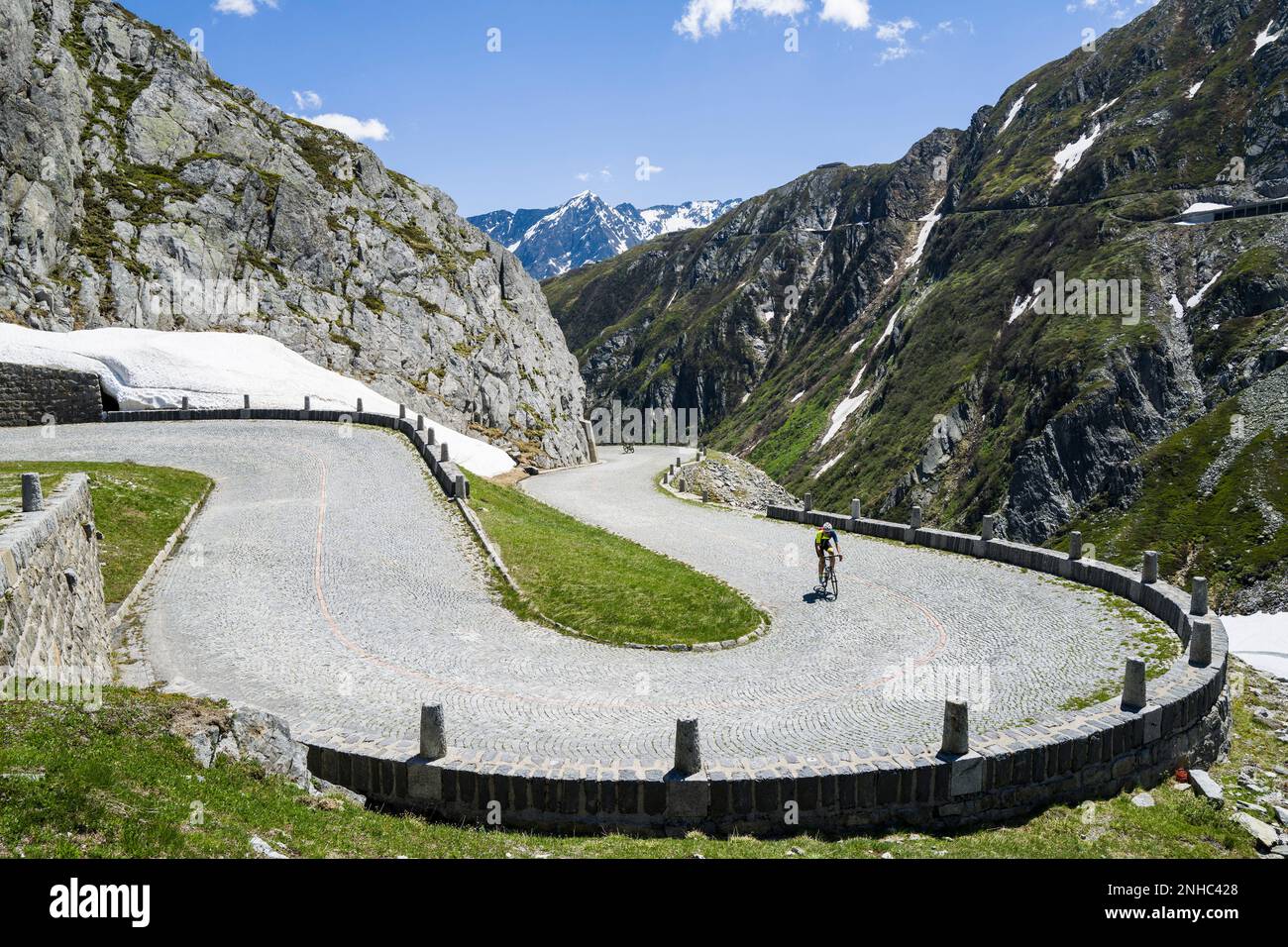 Suisse, Tour de Suisse, col de Gotthard (tremola) Banque D'Images